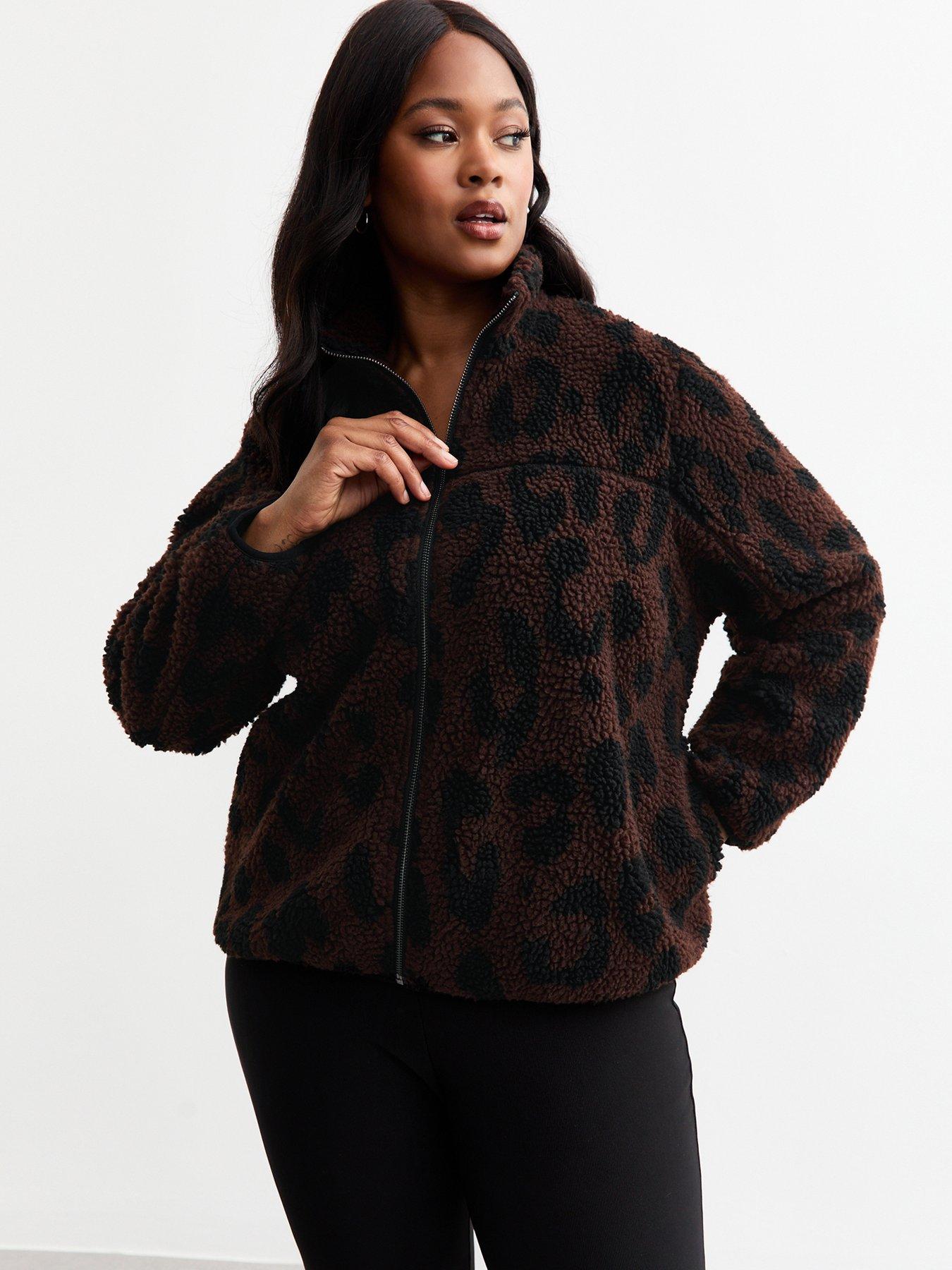 new-look-curves-brown-animal-fleece-jacket-printdetail