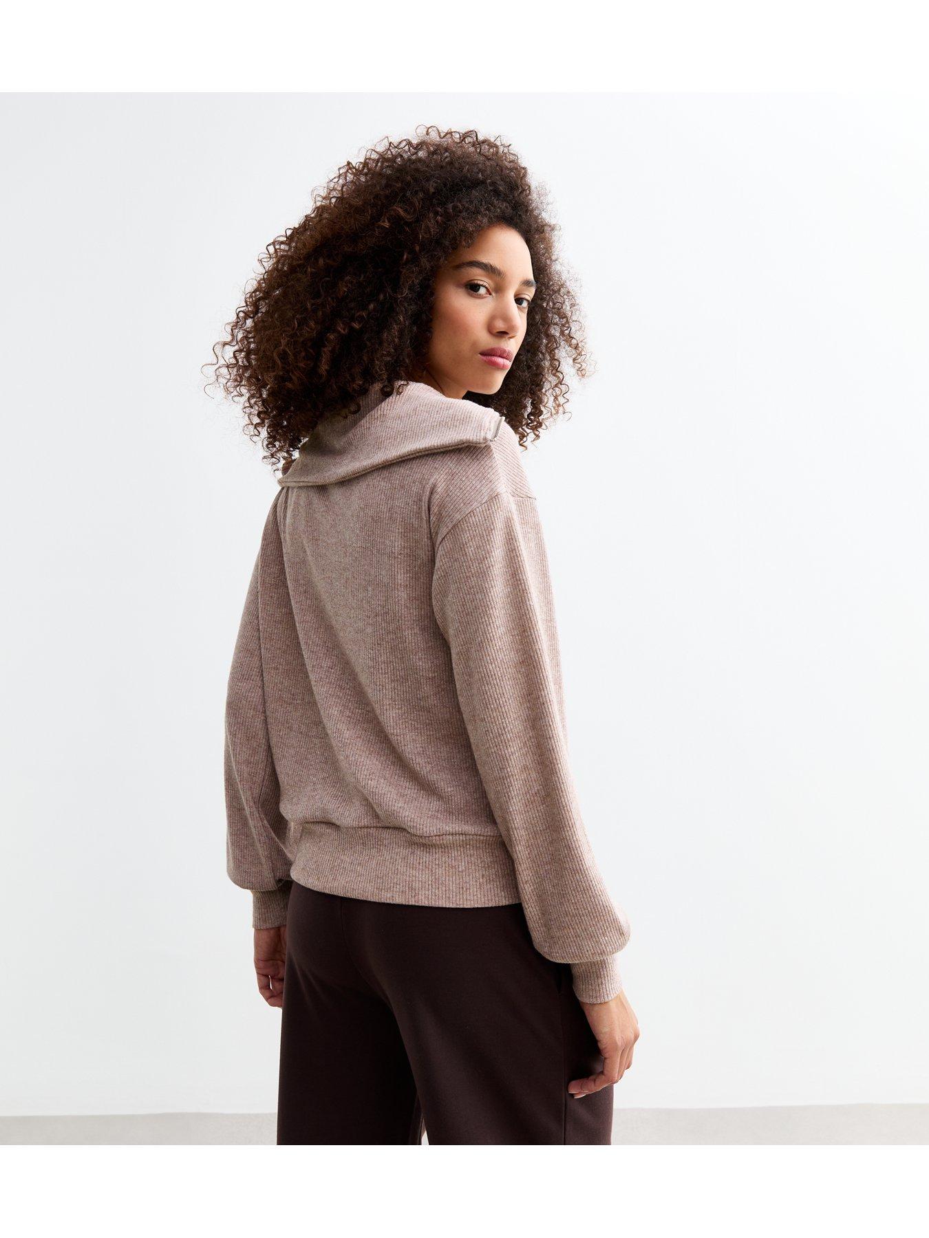 new-look-rib-soft-touch-oversized-half-zip-jumper-brownstillFront