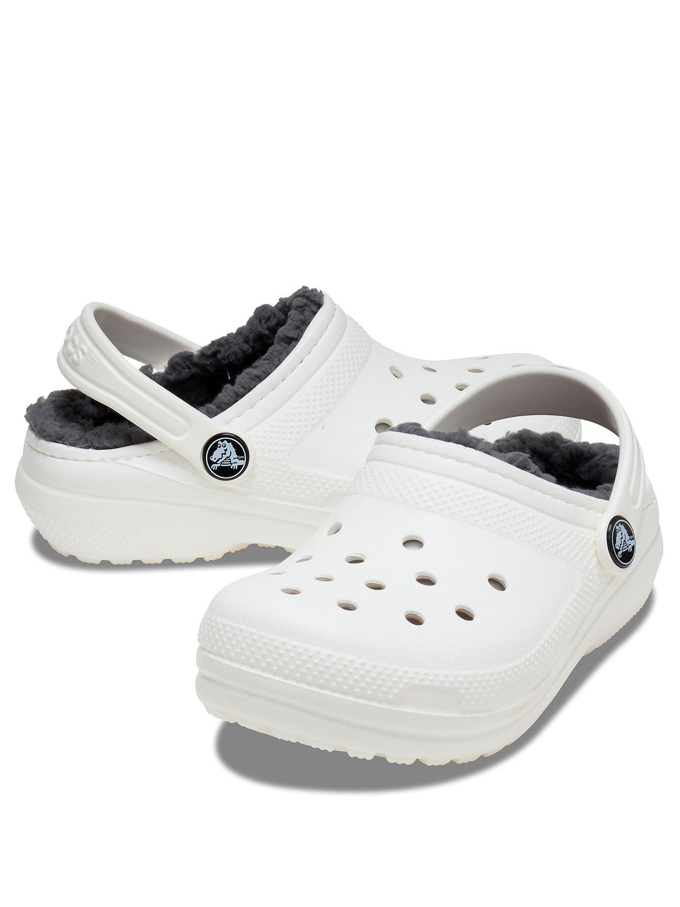 crocs-kids-classic-lined-clog-sandal-whitestillFront