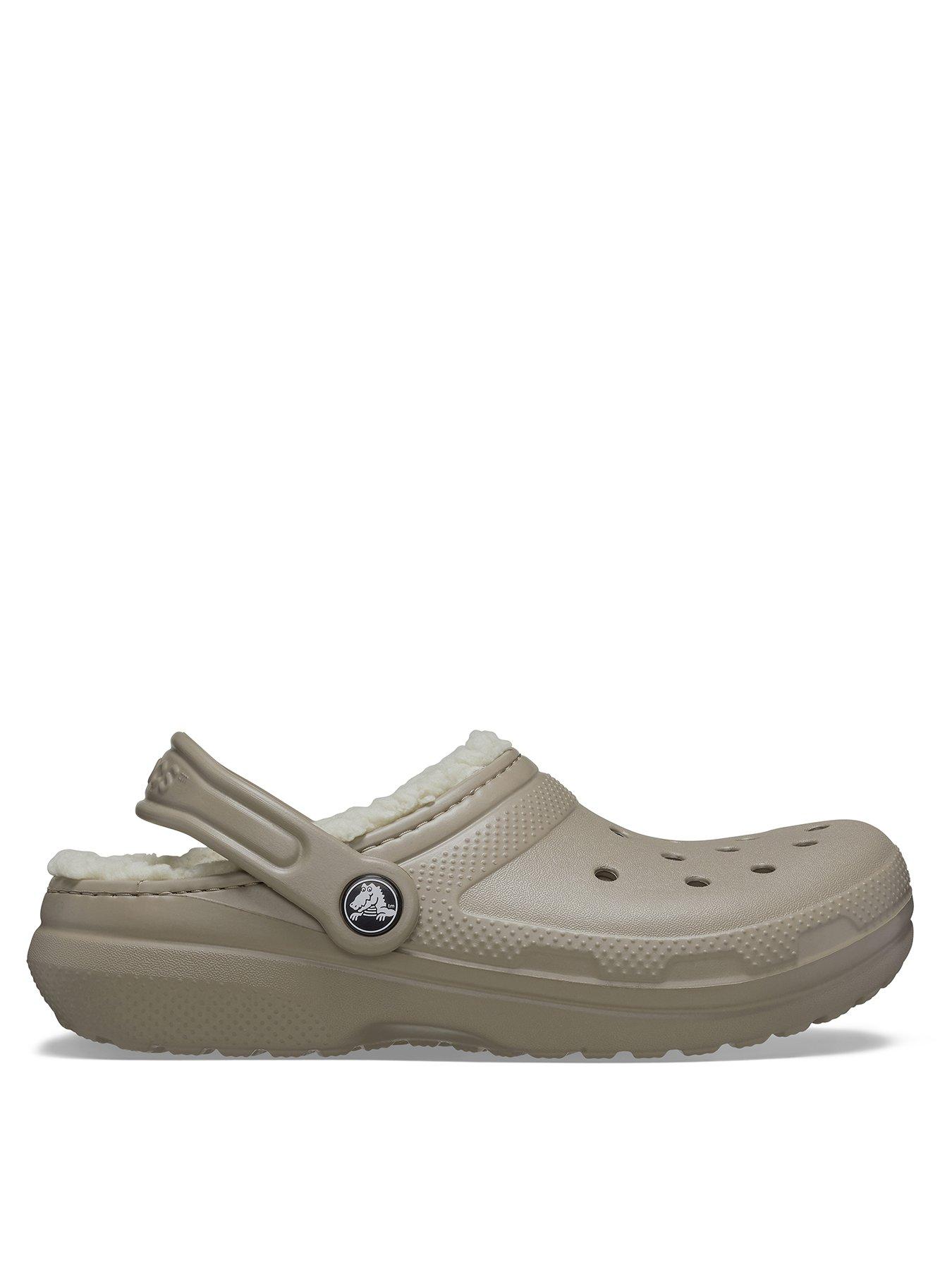 crocs-kids-classic-lined-clog-brownfront