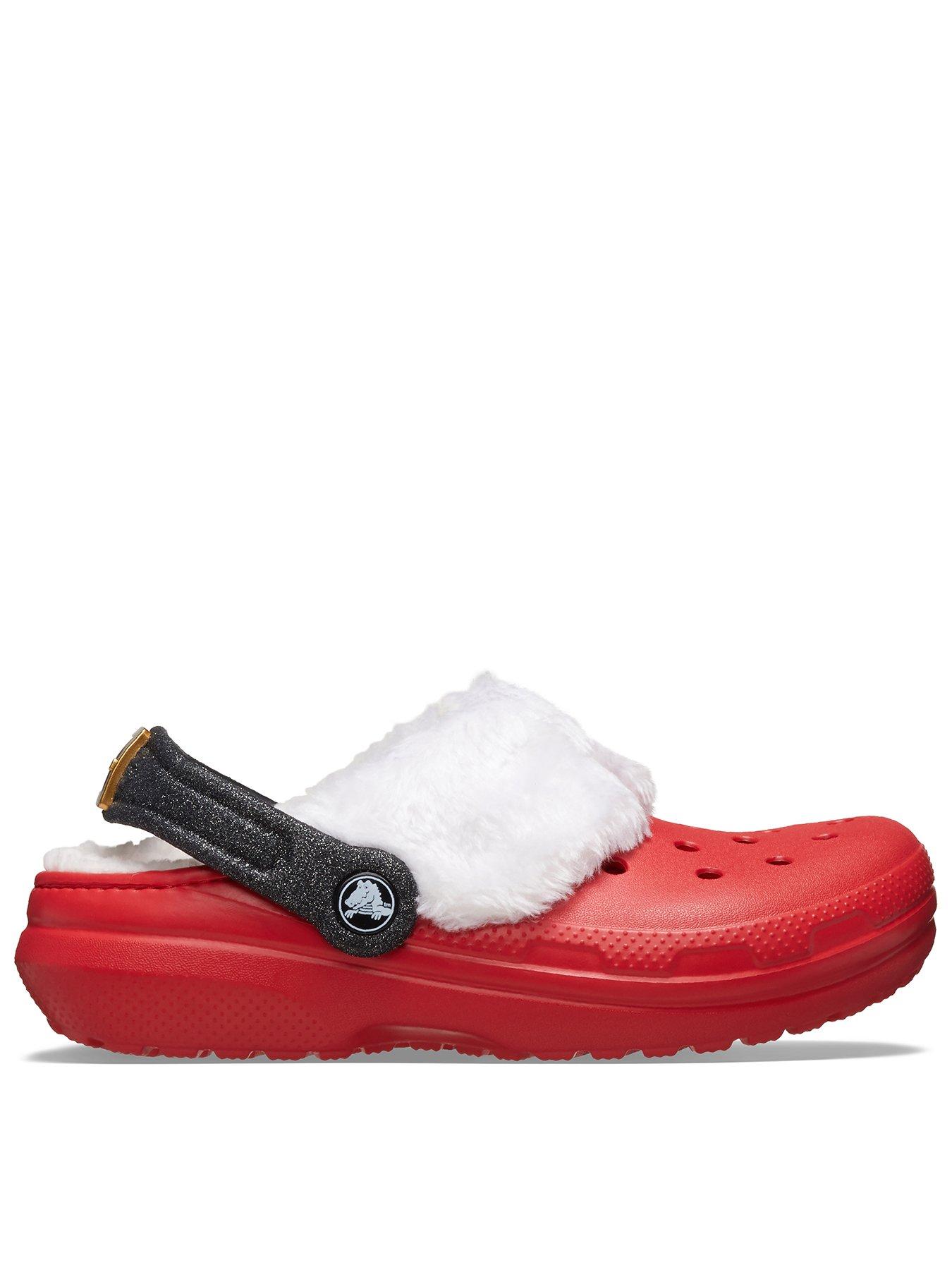 crocs-kids-classic-lined-santa-clog-red