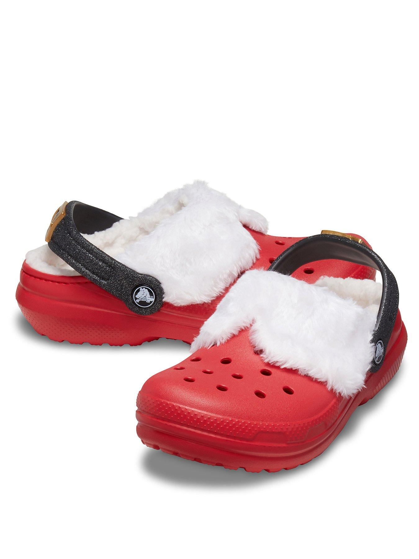 crocs-kids-classic-lined-santa-clog-redstillFront