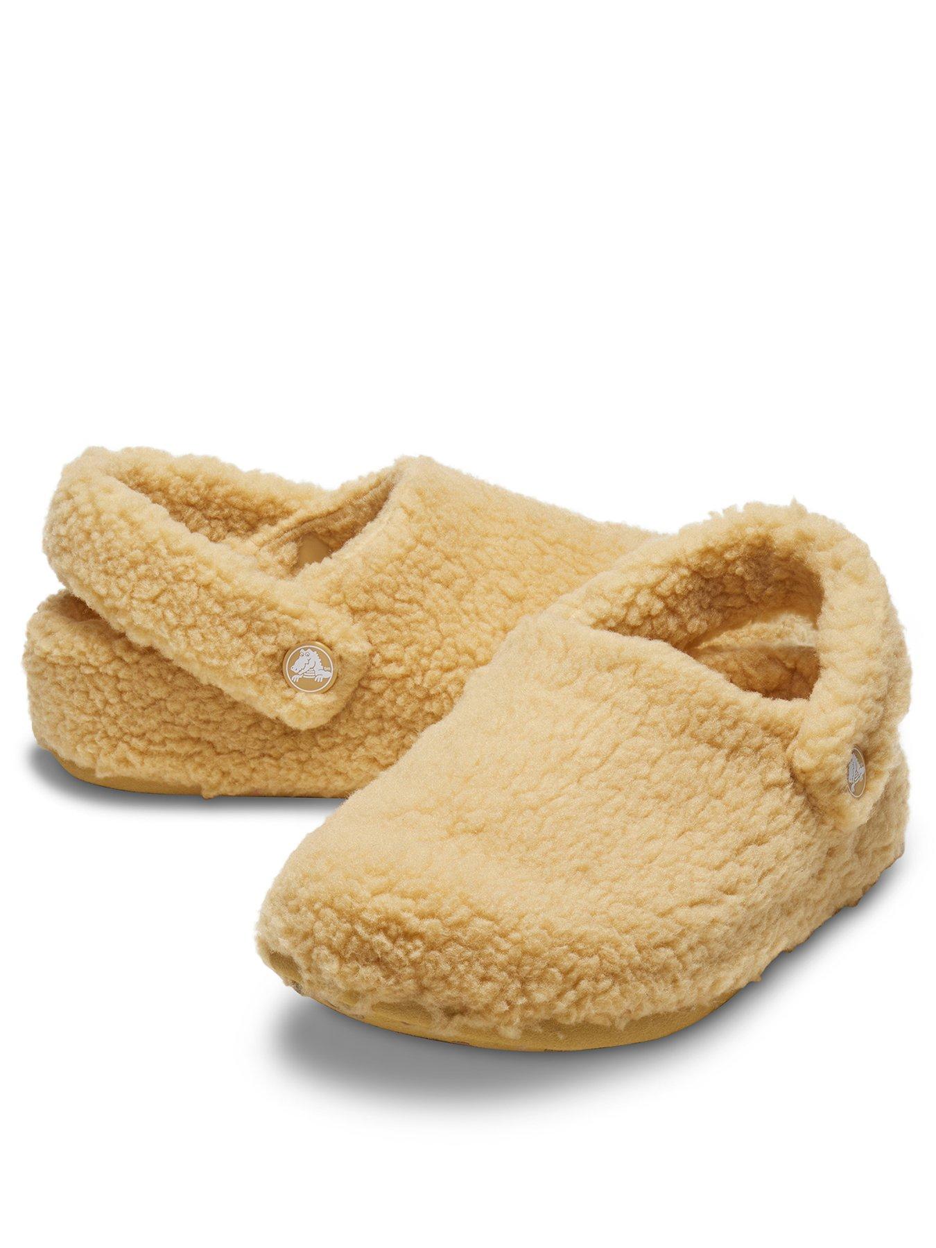 crocs-kids-classic-cozzzy-slipper-beigestillFront