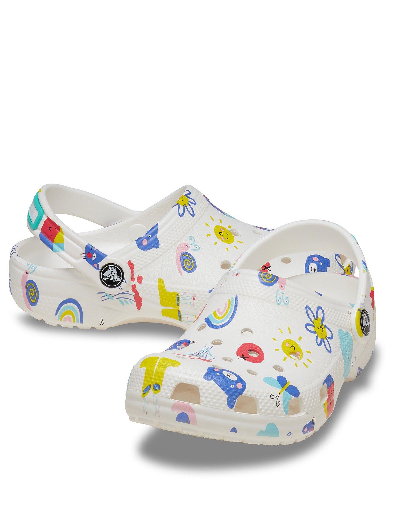 crocs-kids-classic-doddle-print-clog-whitestillFront