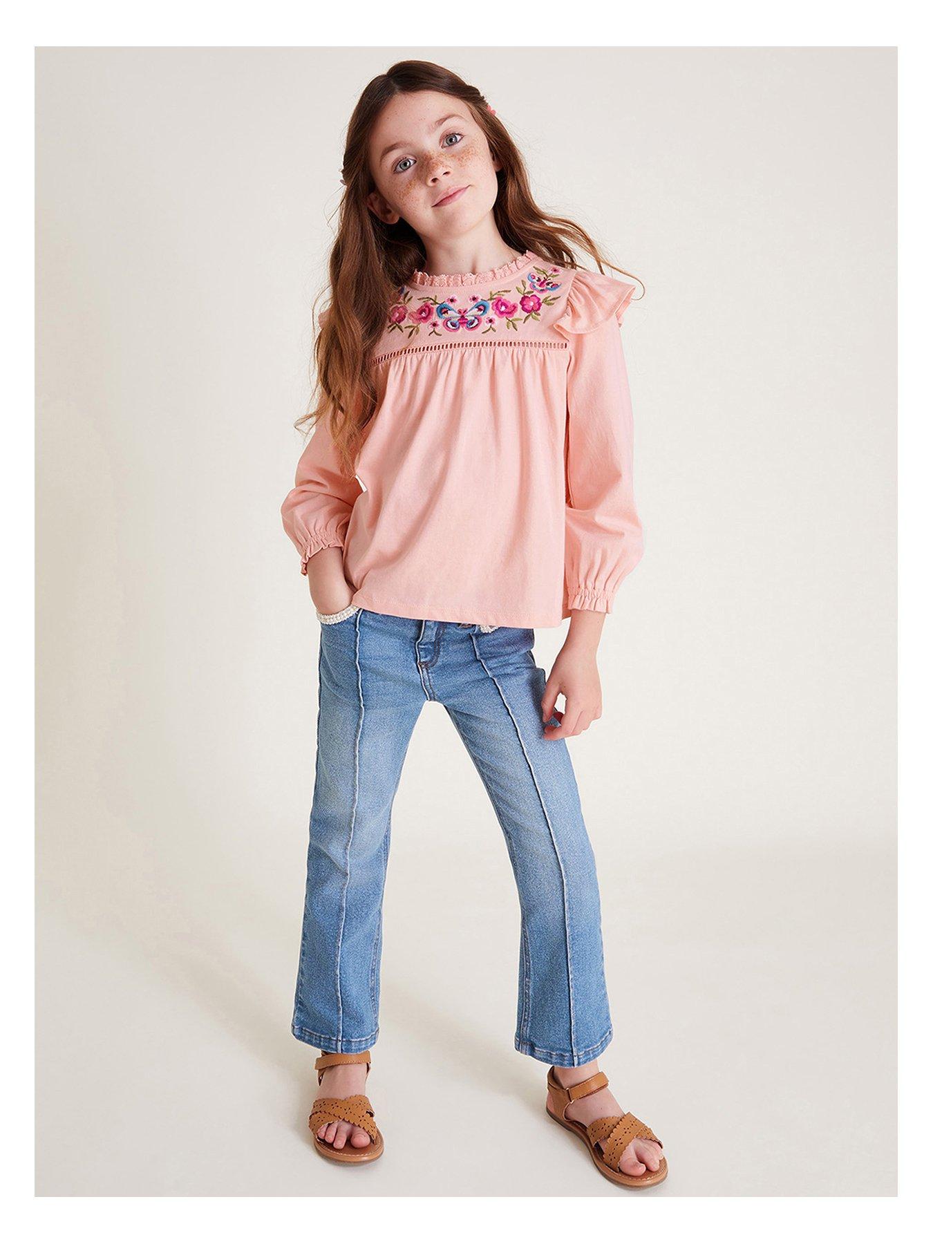 monsoon-girls-pearl-trim-denim-pleated-jeans-blue