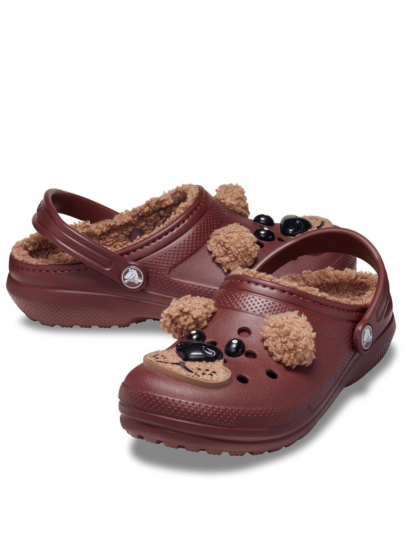 crocs-kids-classic-lined-brown-bear-clog-brown