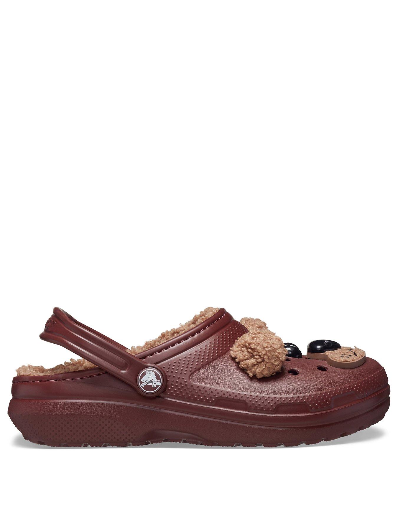 crocs-kids-classic-lined-brown-bear-clog-brownstillFront