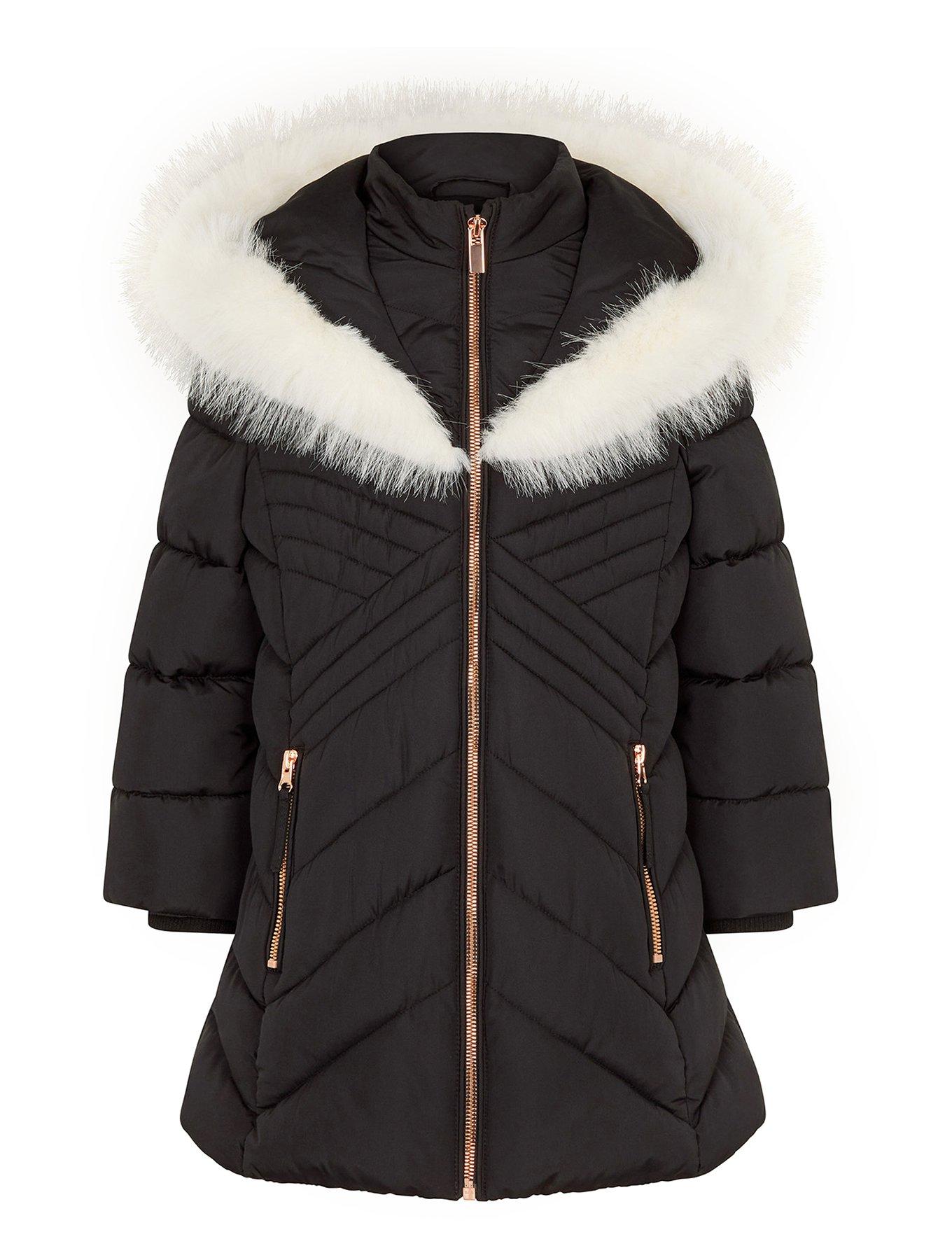 monsoon-girls-diagonal-padded-faux-fur-trim-coat-black