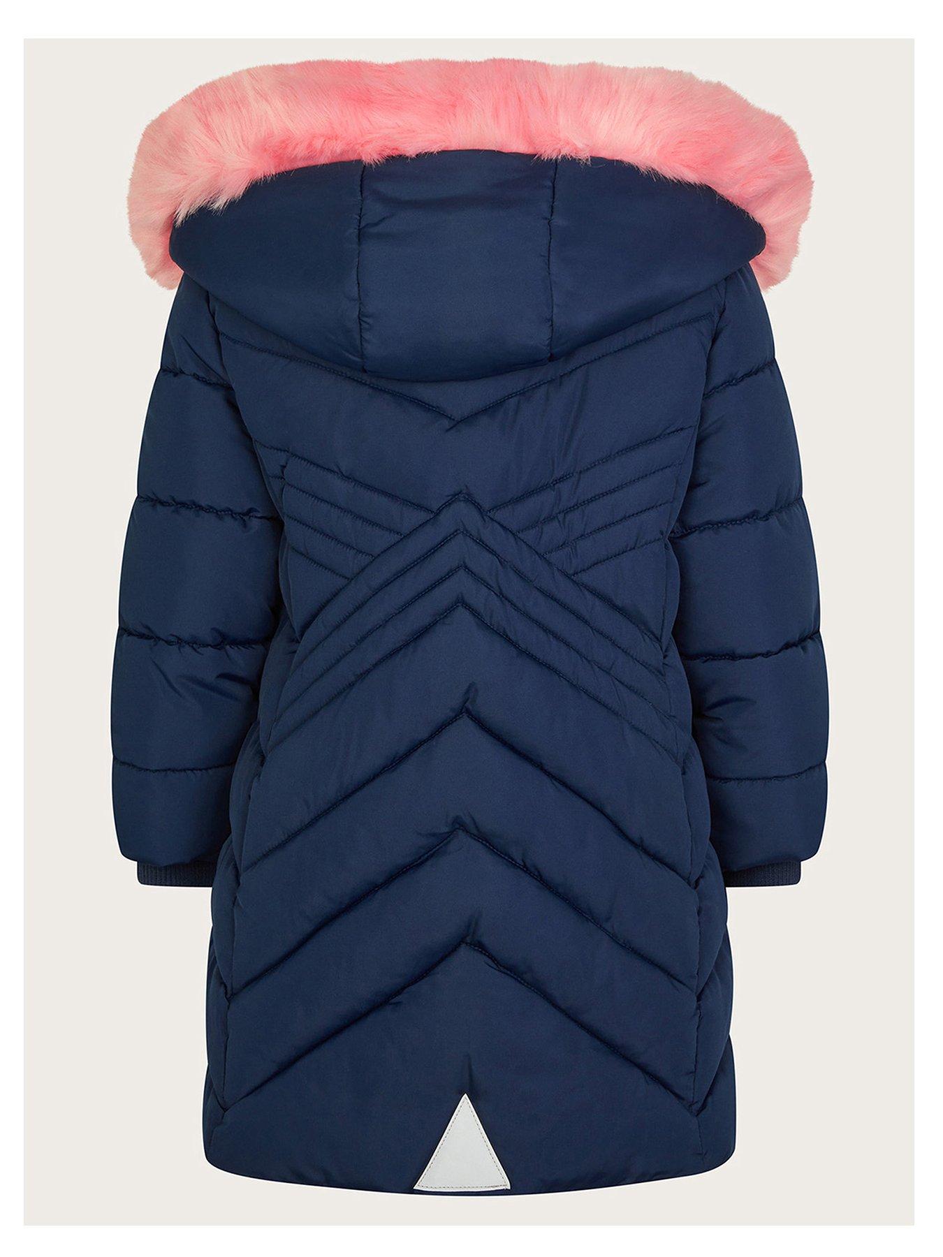 monsoon-girls-diagonal-quilted-pink-trim-coat-navyback