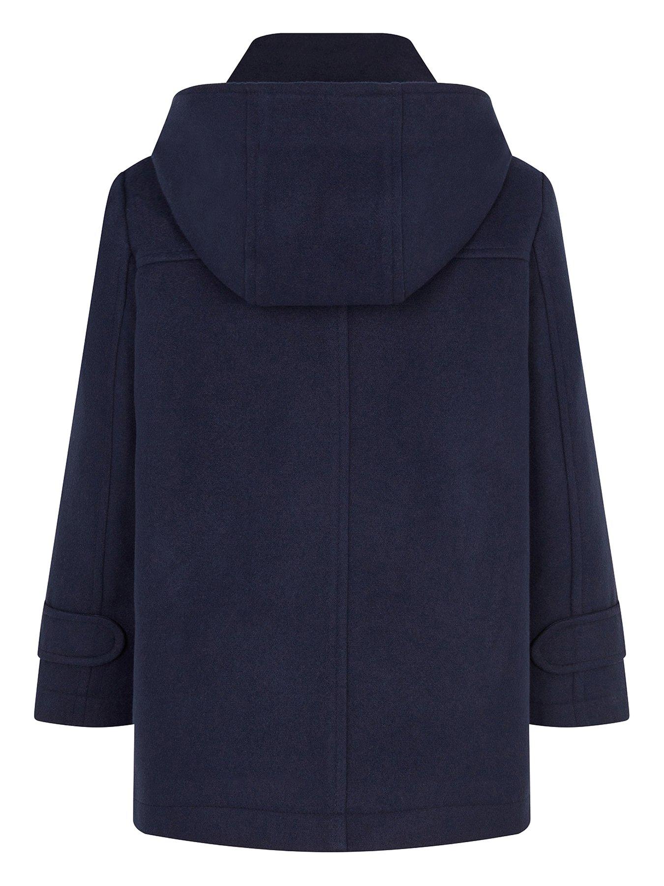 Boys Hooded Duffle Coat Navy