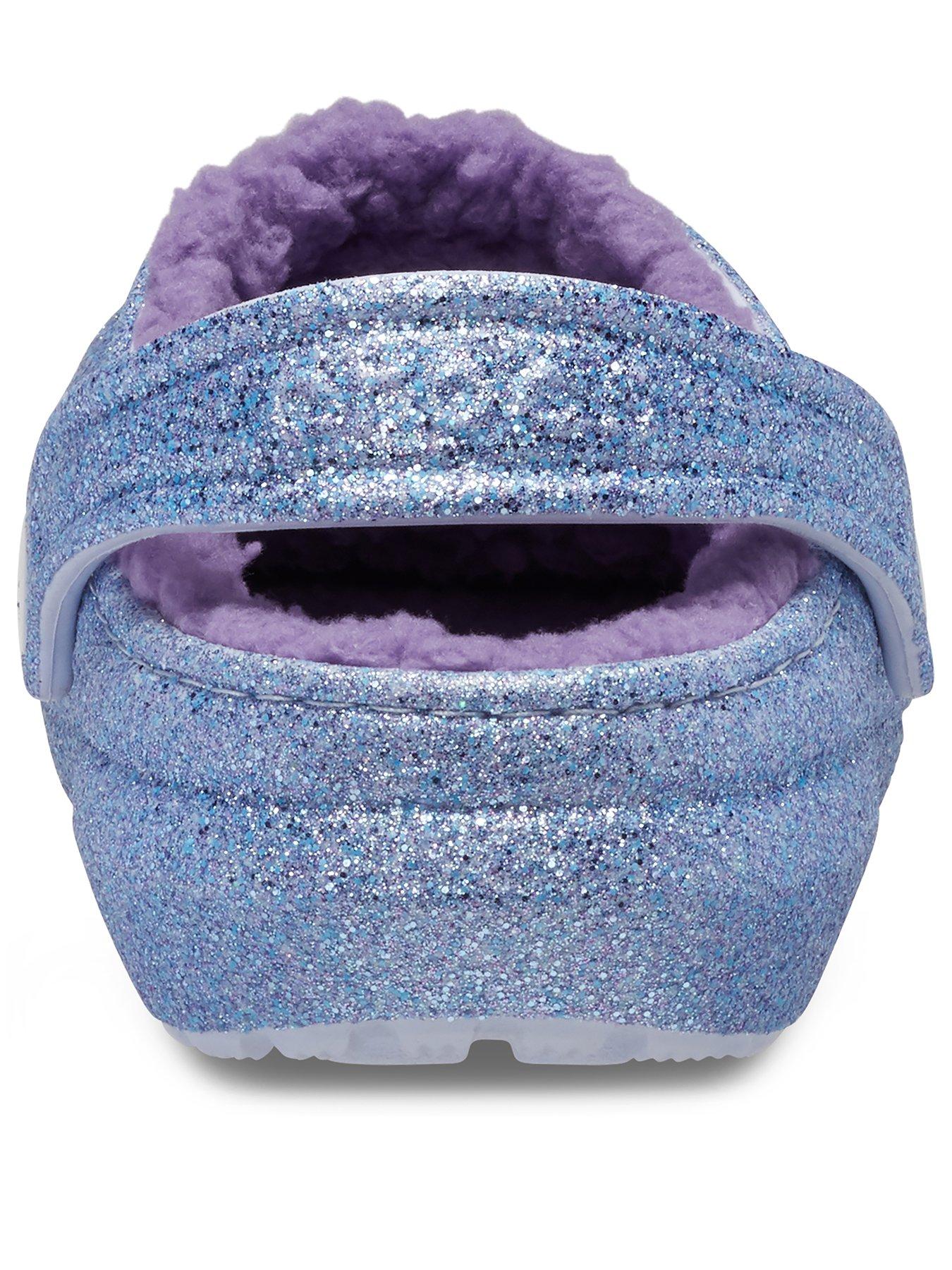 crocs-kids-classic-lined-glitter-clog-purpleback