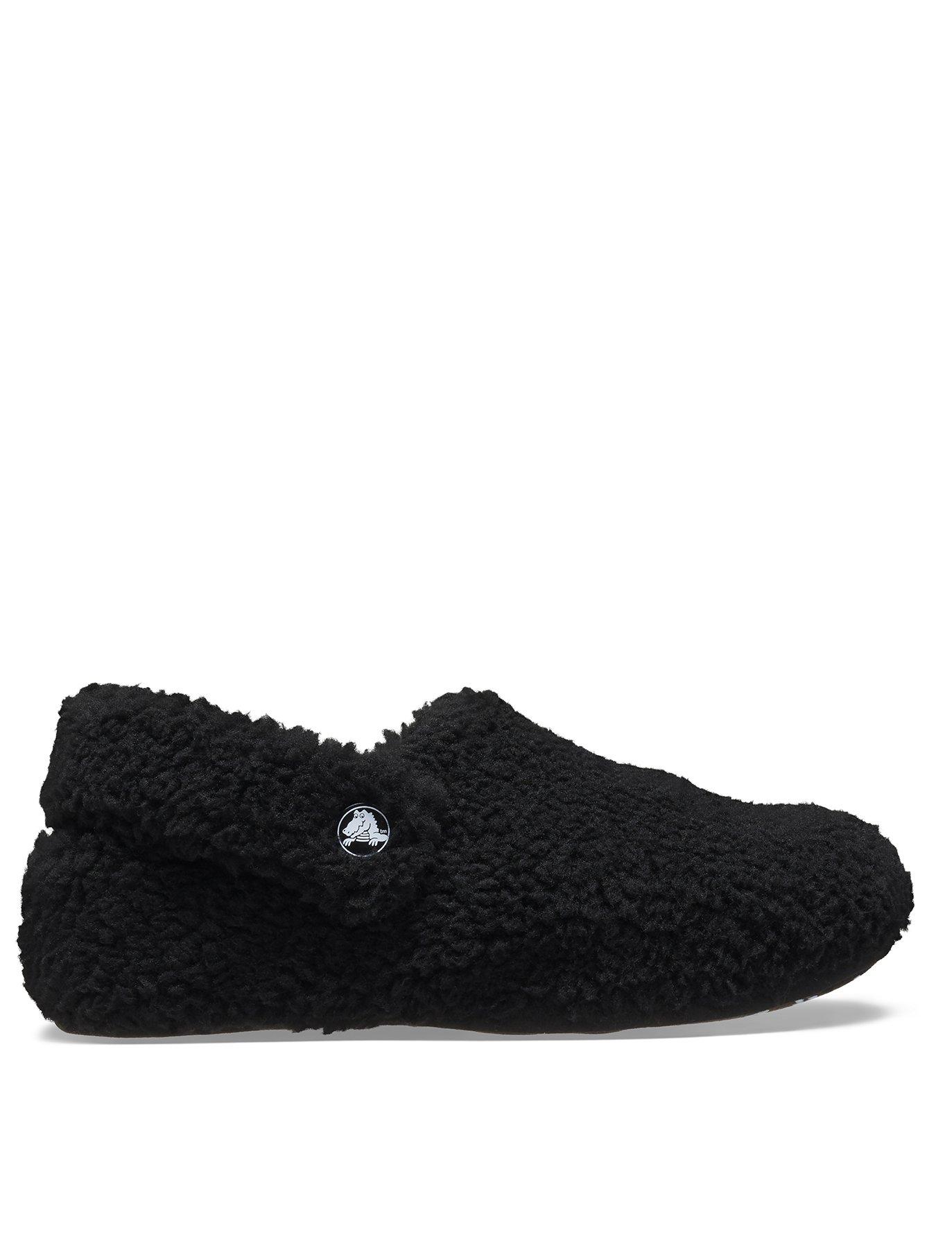 crocs-kids-classic-cozzzy-slipper-blackfront