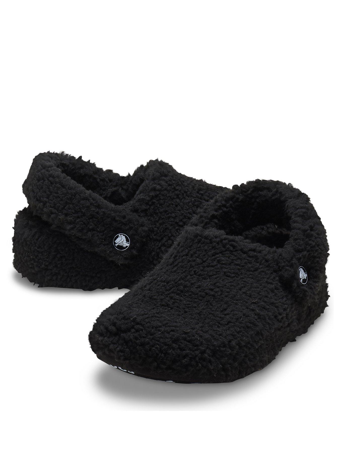 crocs-kids-classic-cozzzy-slipper-blackstillFront