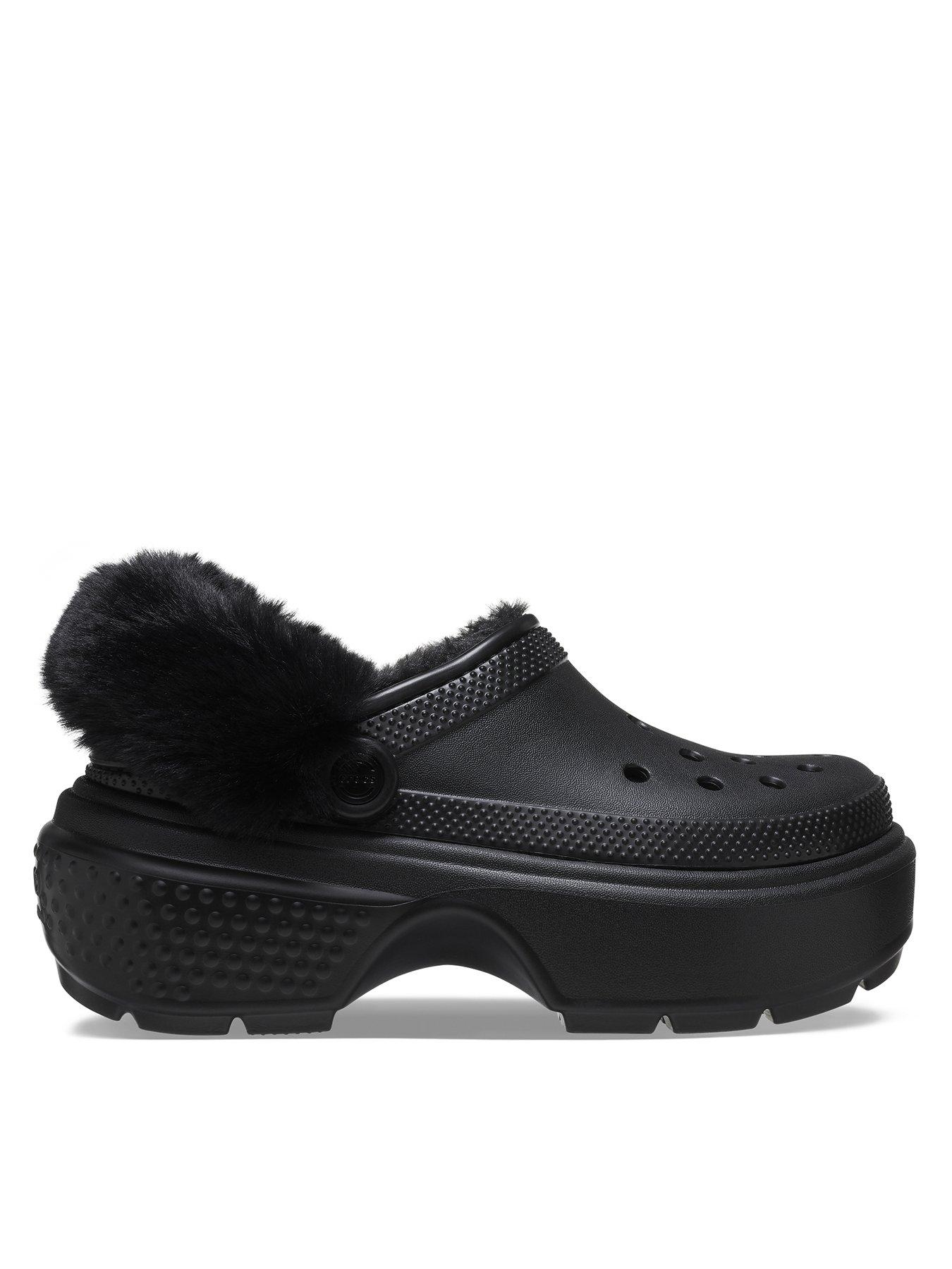 crocs-stomp-lined-clog-blackfront