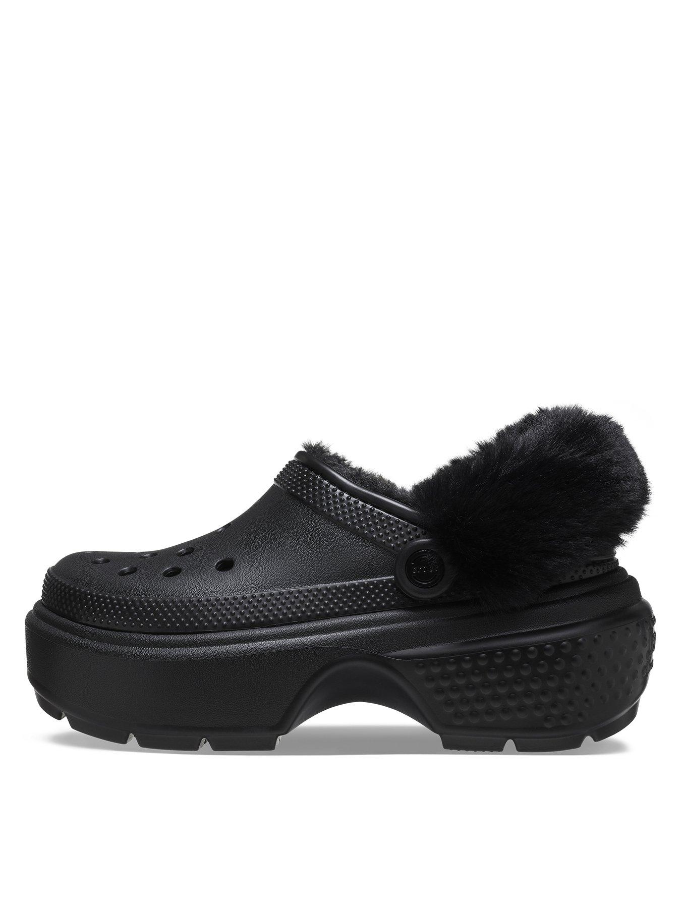 crocs-stomp-lined-clog-blackstillFront