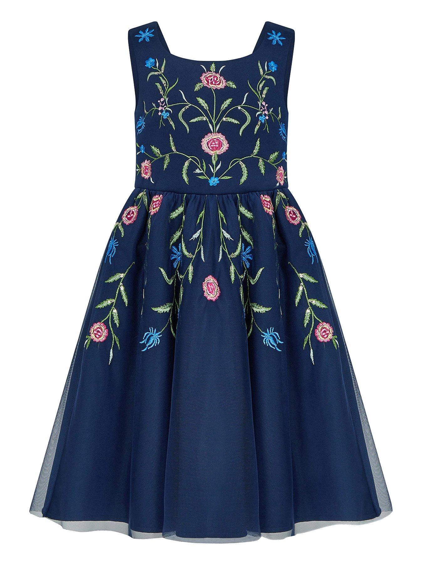 monsoon-girls-botanical-embroidered-scuba-dress-navy