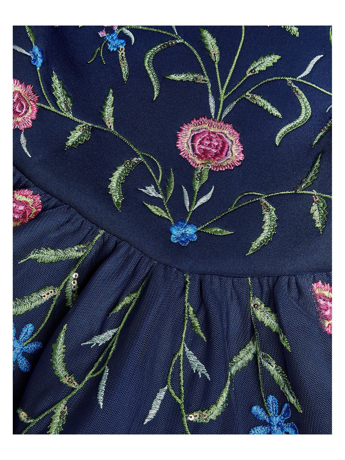 monsoon-girls-botanical-embroidered-scuba-dress-navyoutfit