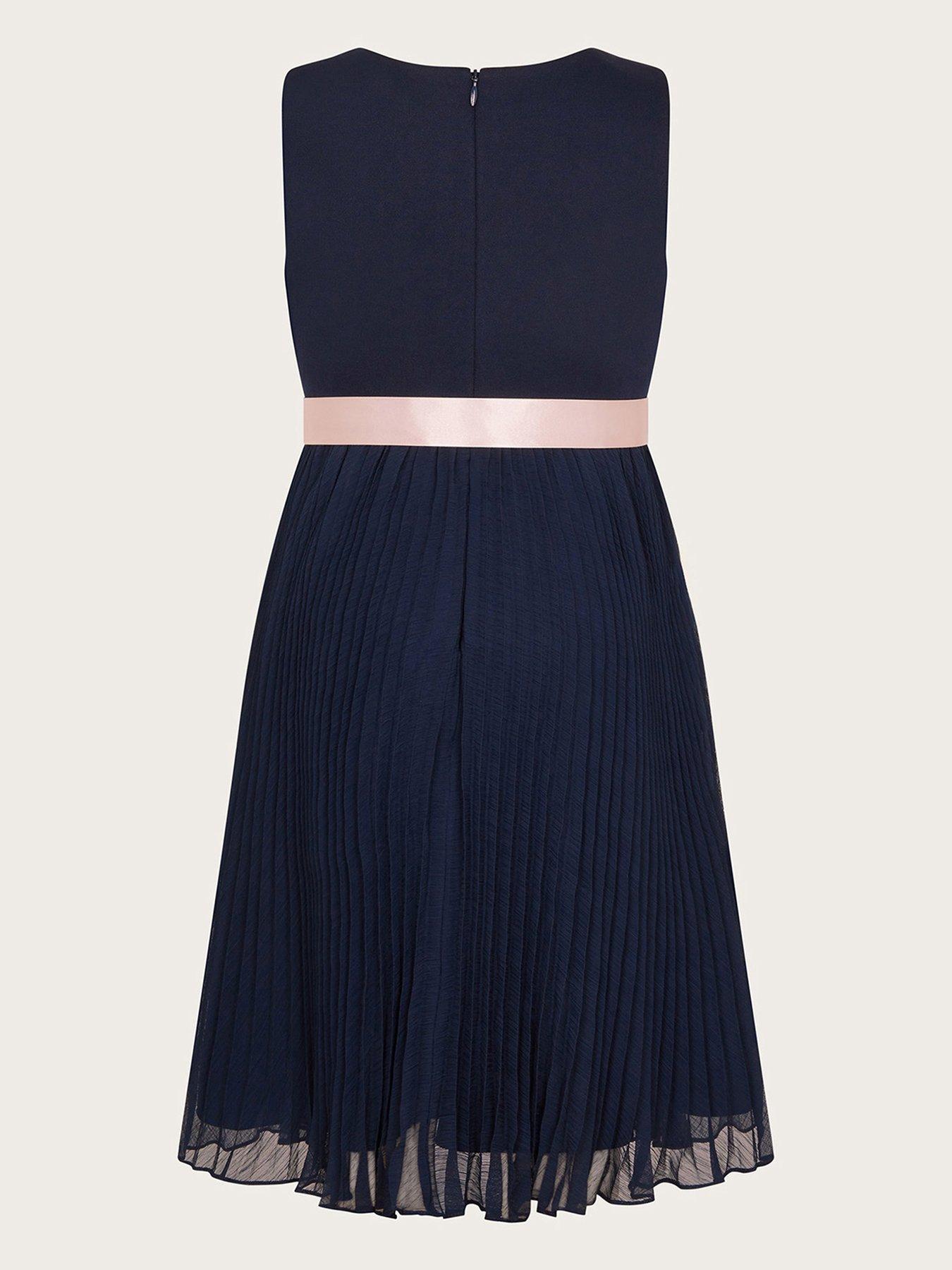 monsoon-girls-sally-scuba-pleated-dress-navyback