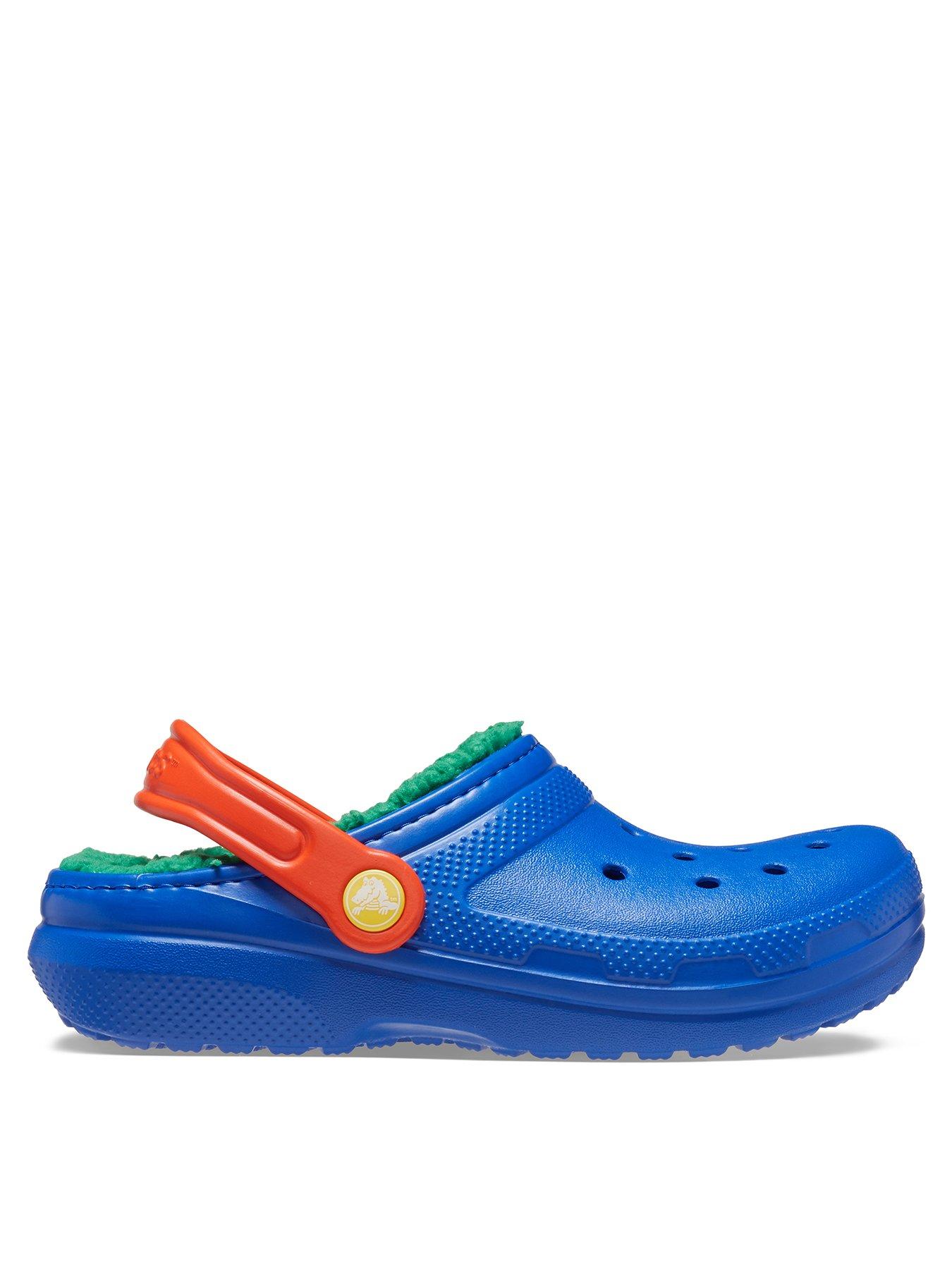 crocs-kids-classic-lined-clog-bluefront