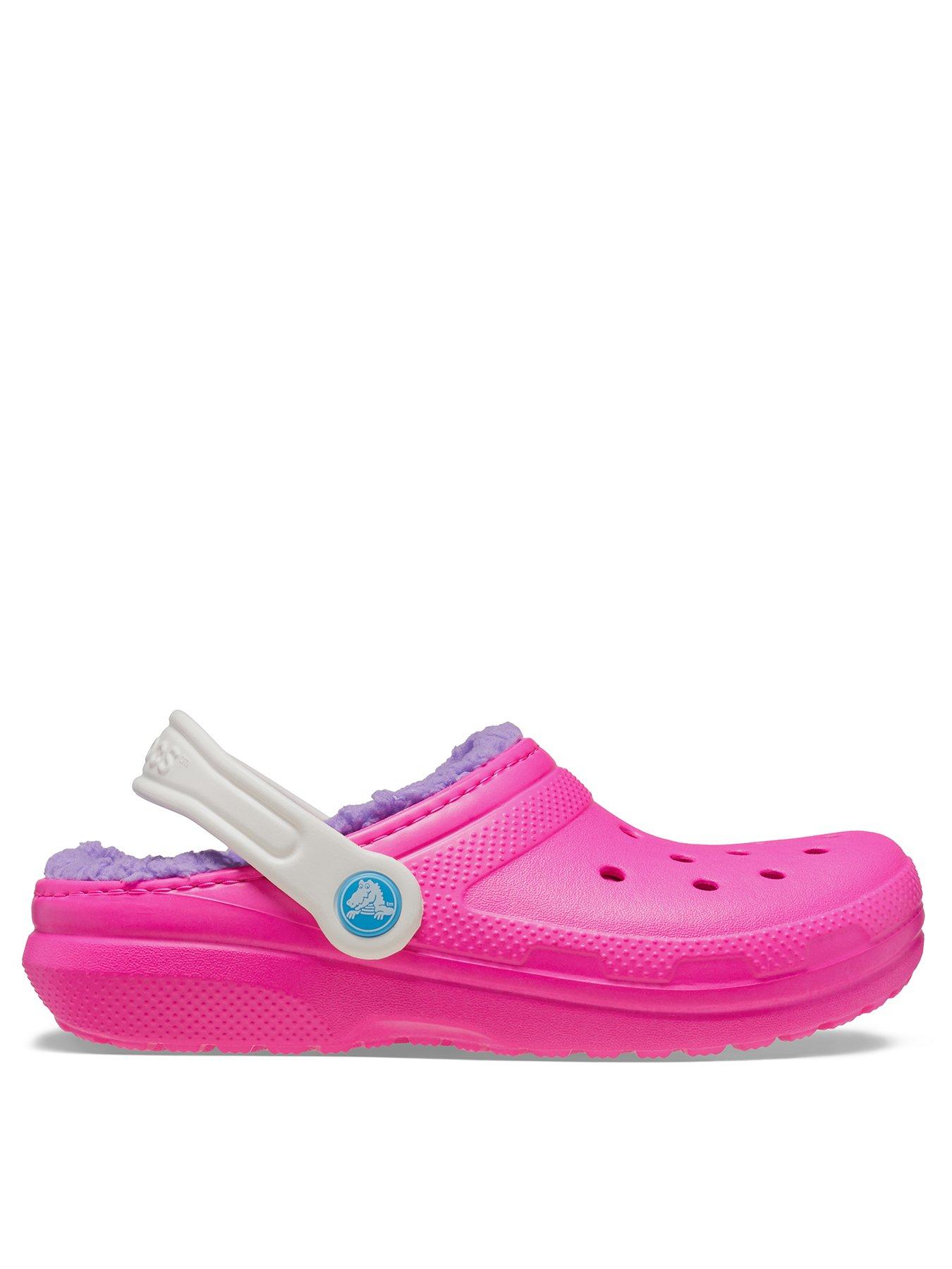 crocs-kids-classic-lined-clog-pink