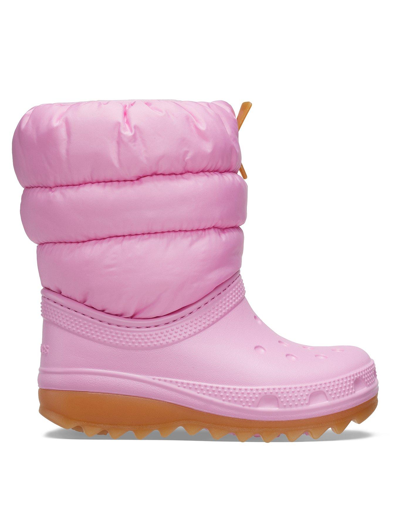 crocs-kids-classic-neo-puff-boot-pink