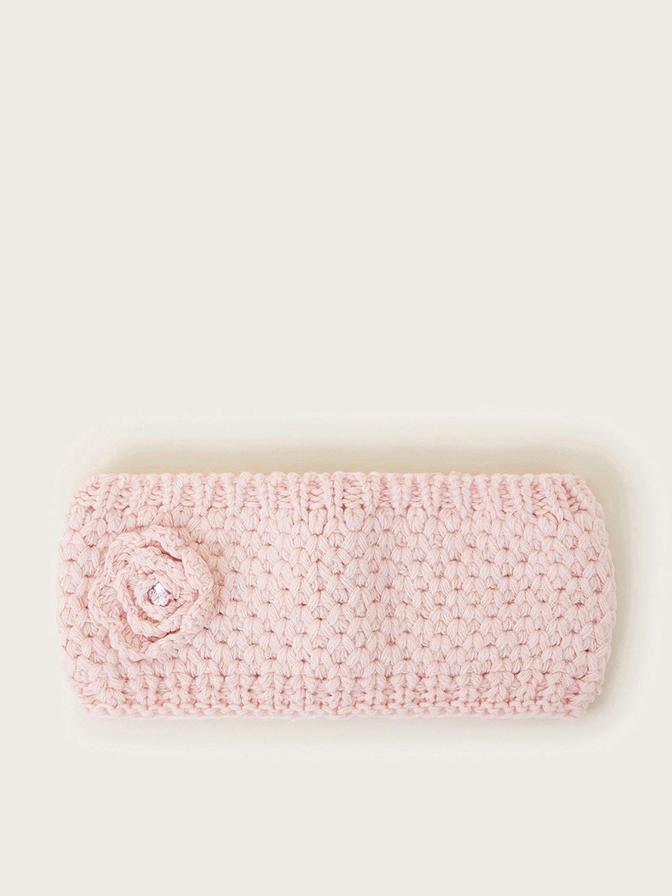 monsoon-girls-flower-knit-bando-headband-pink