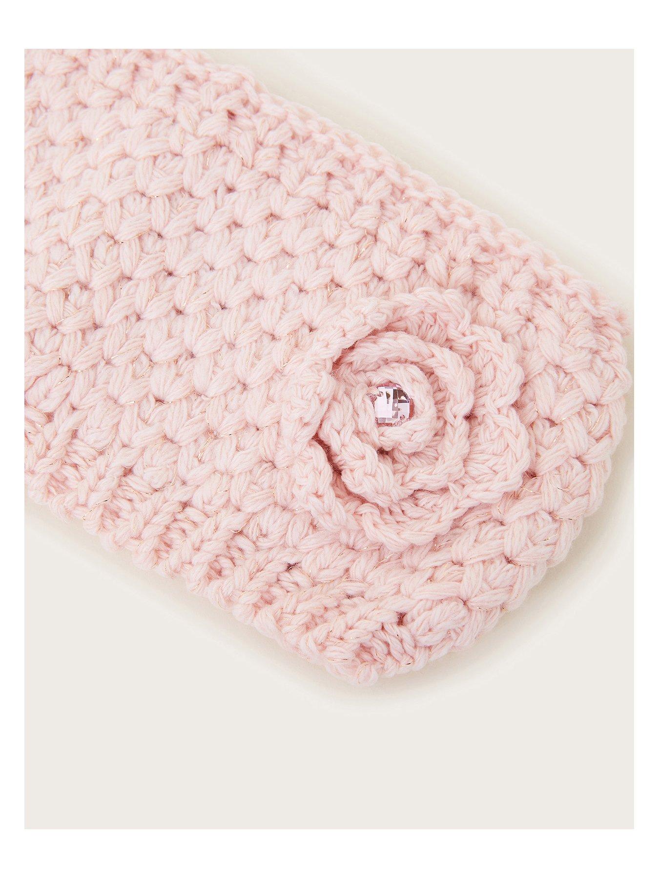 monsoon-girls-flower-knit-bando-headband-pinkback