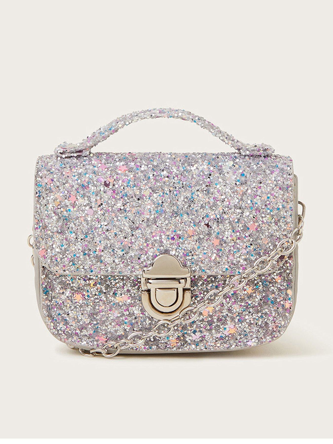 Image 1 of 3 of Monsoon Girls Glitter Mini Bag - Silver