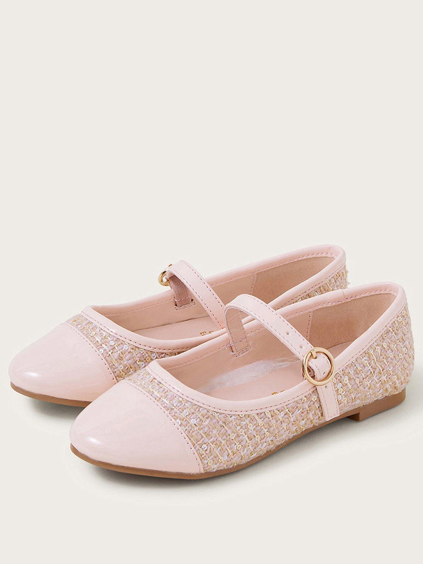 monsoon-girls-sparkle-tweed-ballet-flat-shoes-pinkstillFront