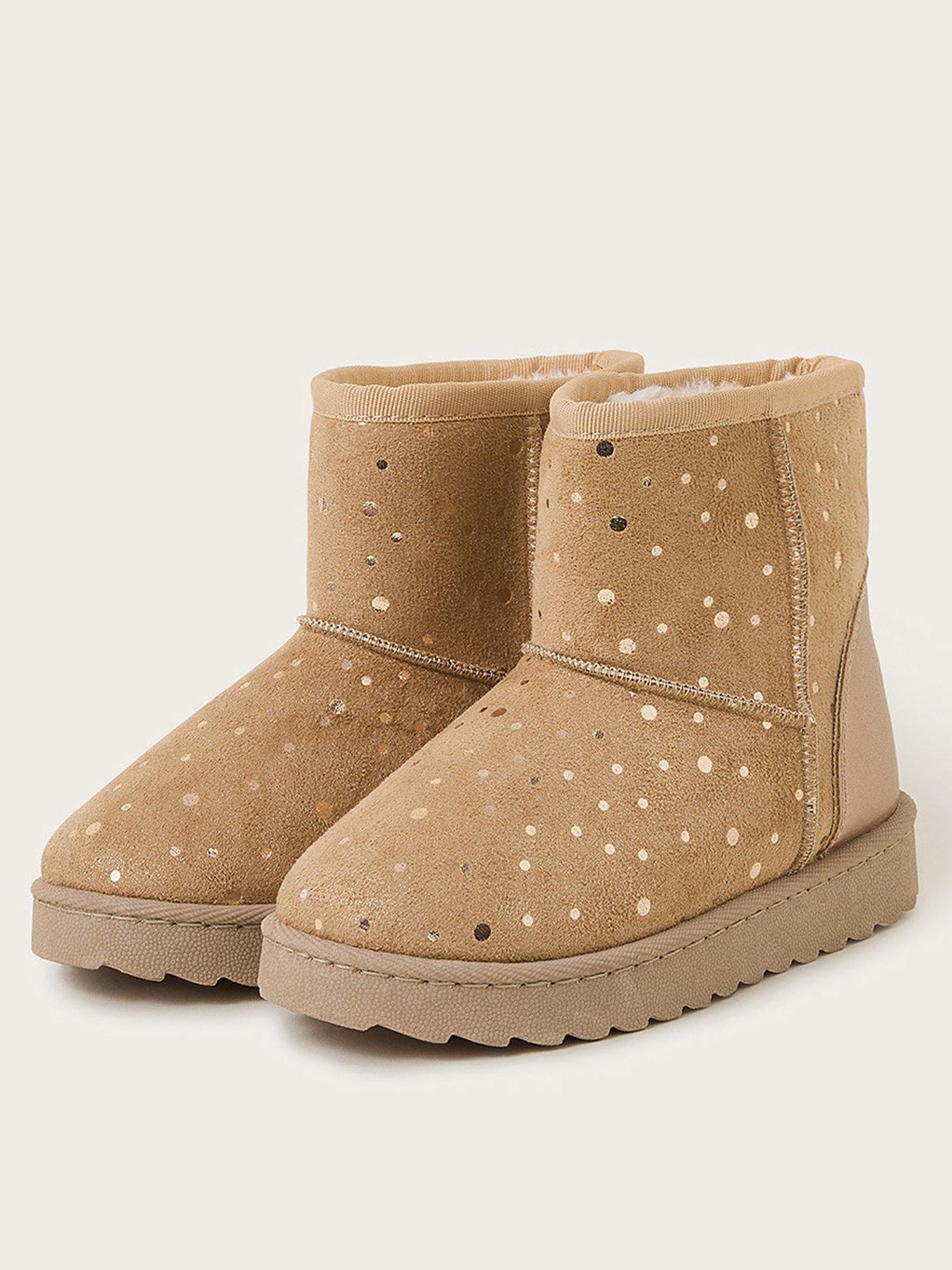 Monsoon Girls Shimmer Slouch Boots Brown Very Ireland