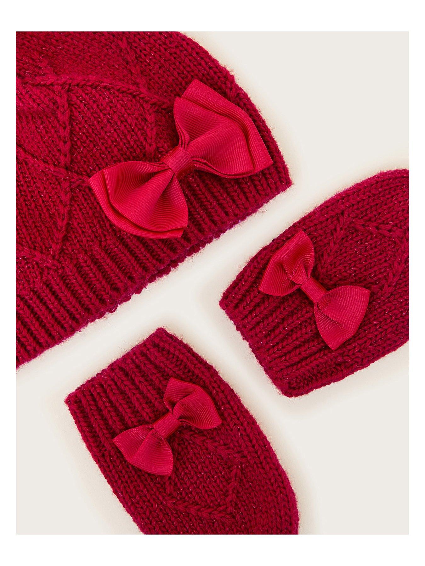 monsoon-baby-girls-bow-hat-and-mittens-set-redback