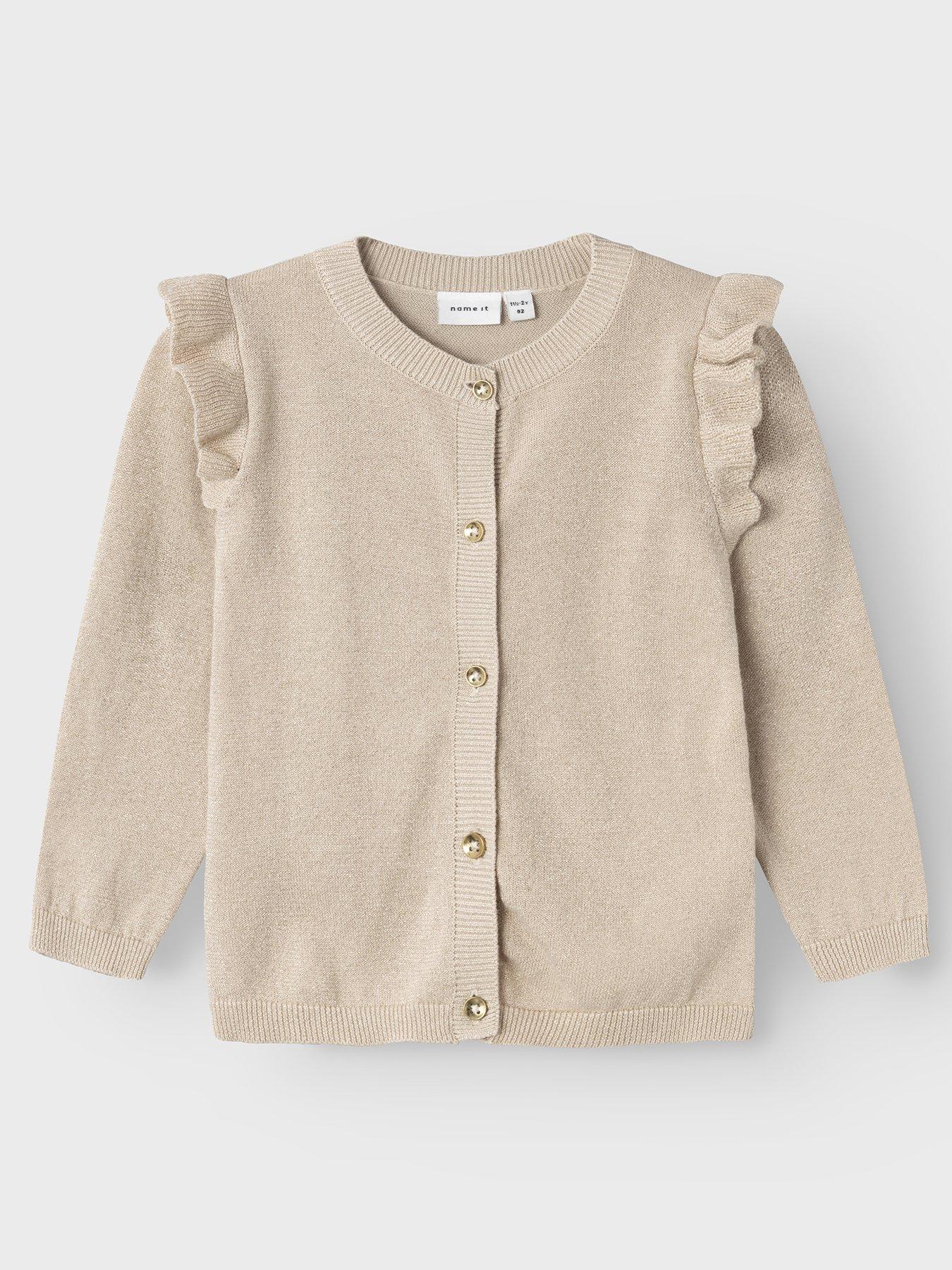 name-it-mini-girls-lurex-knitted-cardigan-peyote-gold