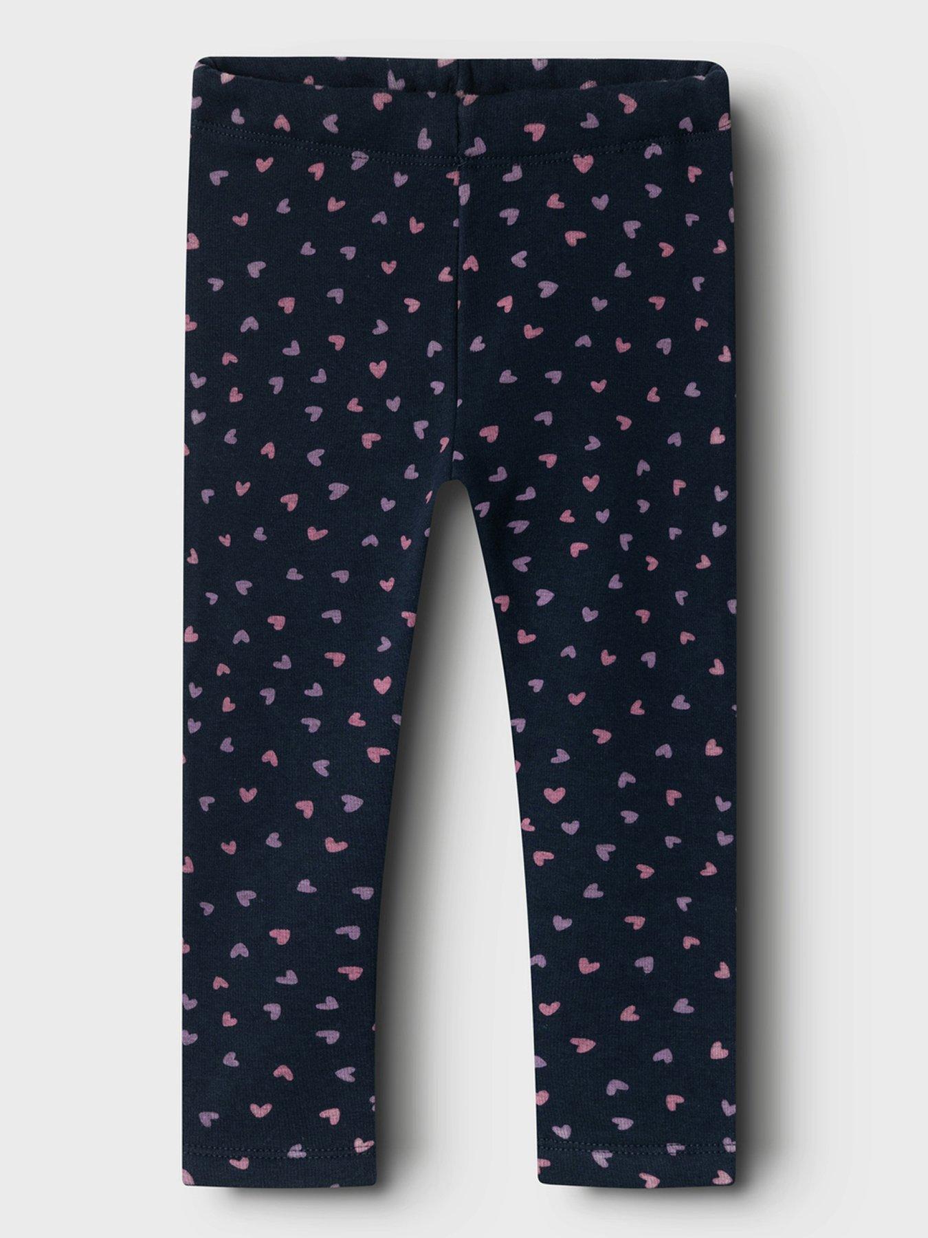 name-it-mini-girls-heart-print-fleece-lined-leggings-dark-sapphire