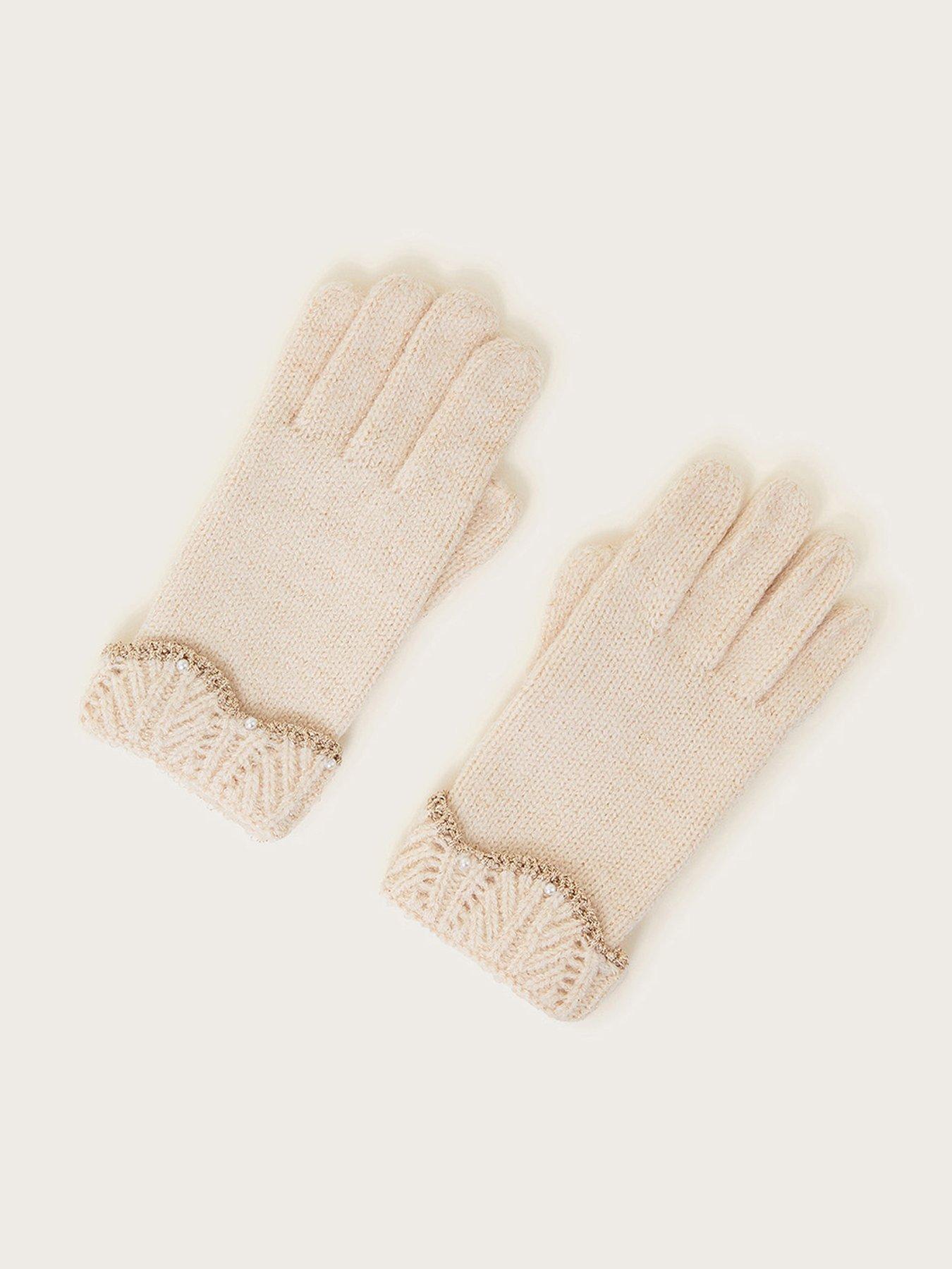 Image 1 of 2 of Monsoon Girls Gloves - Beige