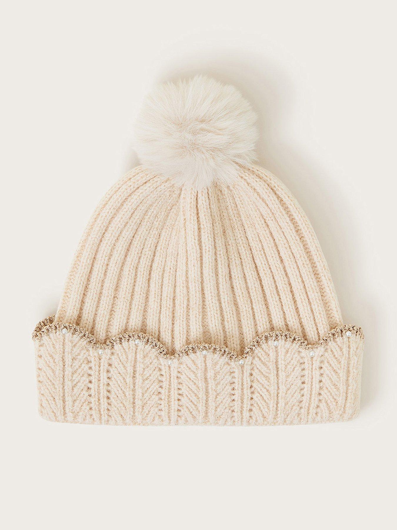 monsoon-girls-faux-fur-pom-pom-hat-beige