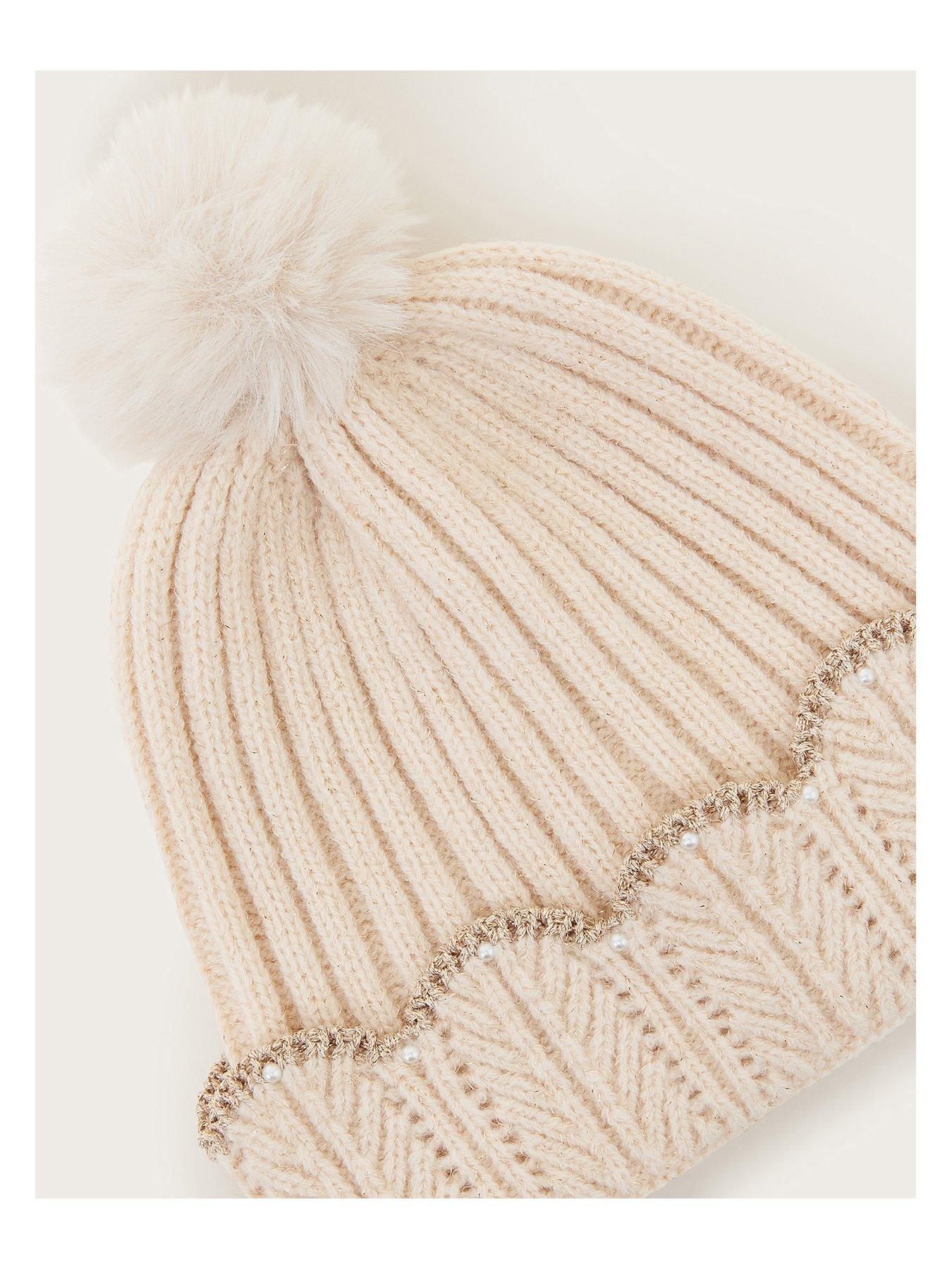 monsoon-girls-faux-fur-pom-pom-hat-beigeback