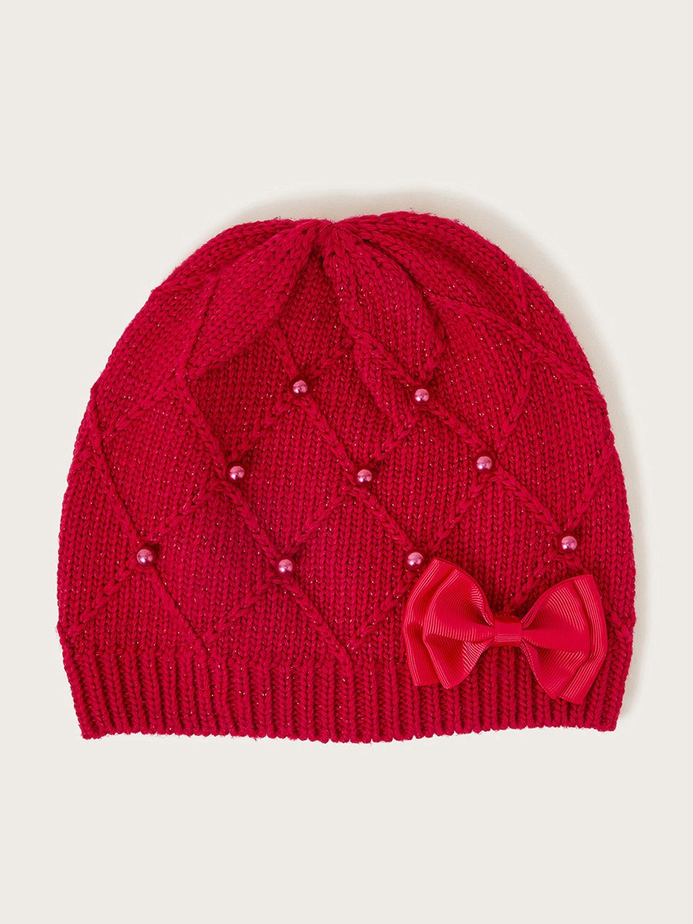 monsoon-girls-beanie-red