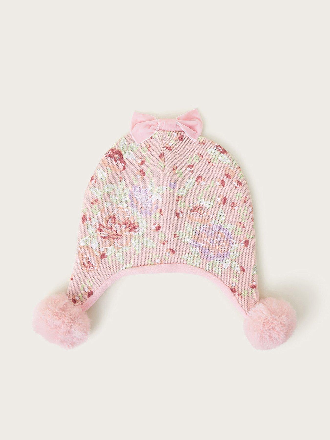 monsoon-baby-girls-floral-printed-hat-pink