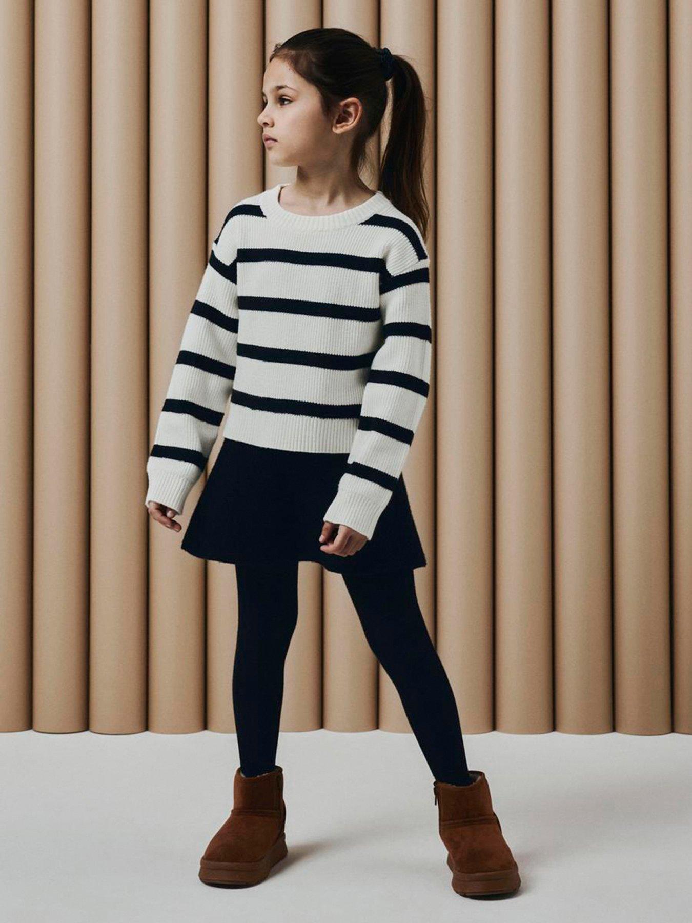 name-it-girls-stripe-knitted-jumper-jet-stream-cream