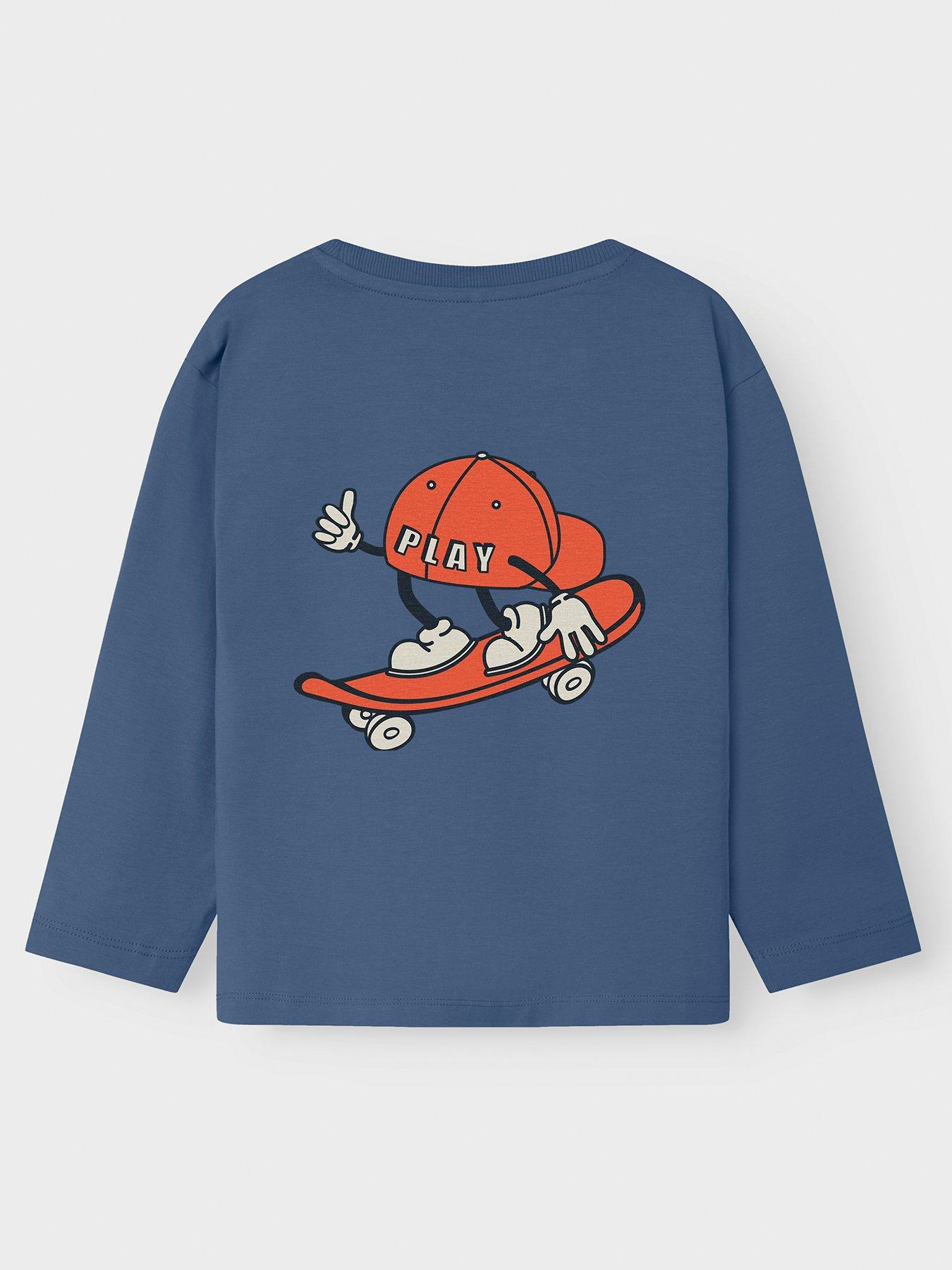 name-it-mini-boys-skateboarding-back-print-long-sleeve-tshirt-bijou-blueback