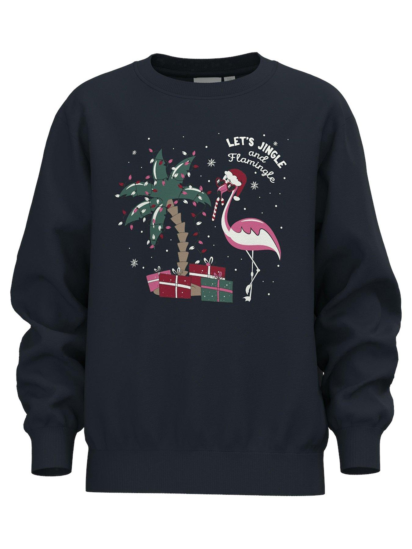 name-it-girls-flamingo-christmas-sweat-dark-sapphire