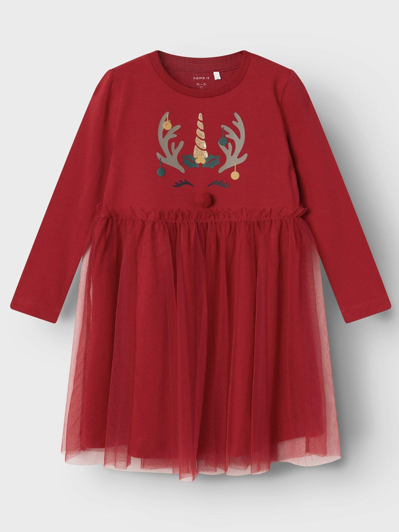 name-it-mini-girls-reindeer-tulle-dress-jester-red