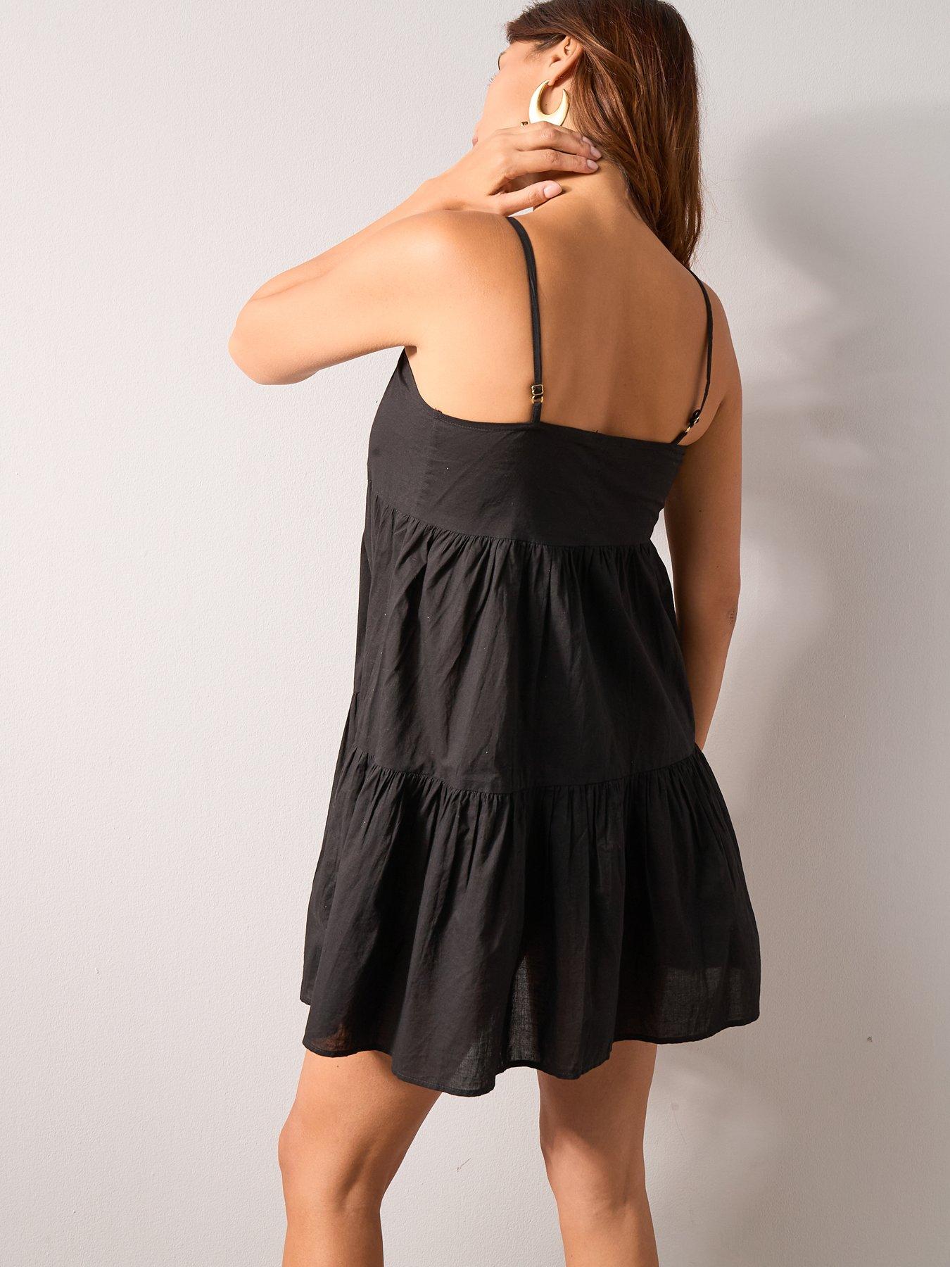 Image 2 of 7 of The Very Collection Tiered Strappy Cotton Beach Dress