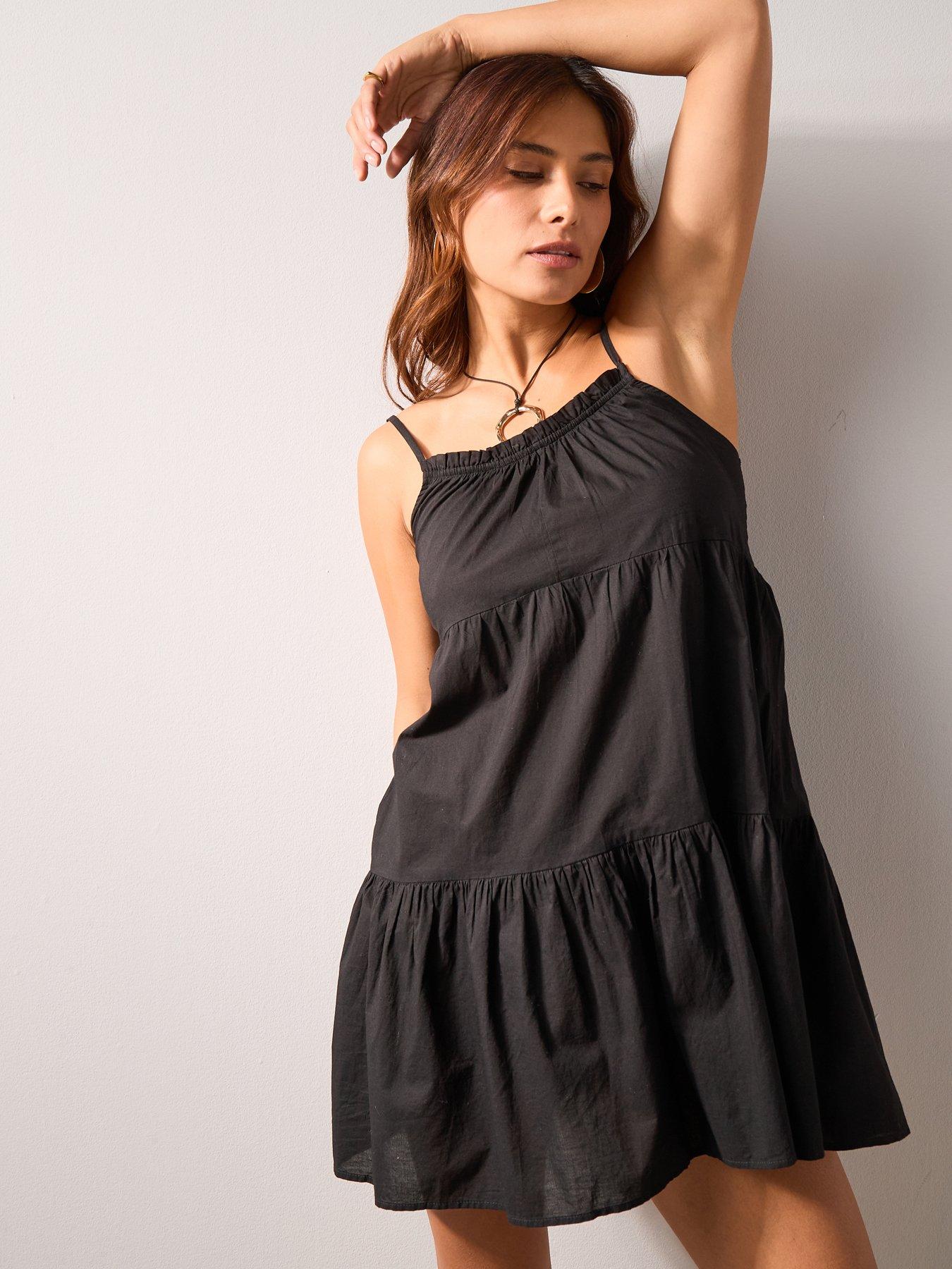 Image 4 of 7 of The Very Collection Tiered Strappy Cotton Beach Dress