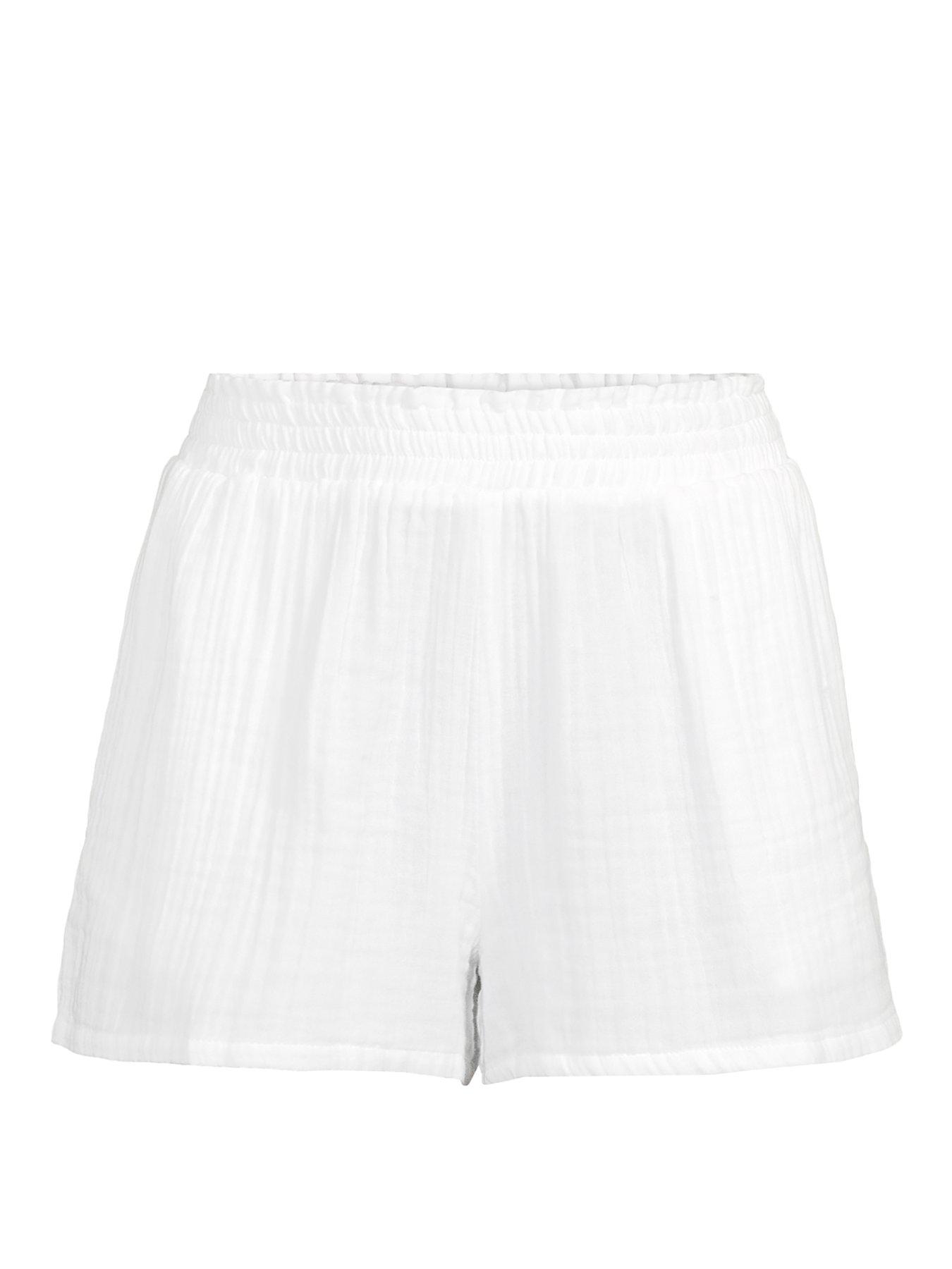 Image 7 of 7 of V by Very Crinkle Co Ord Beach Short - White