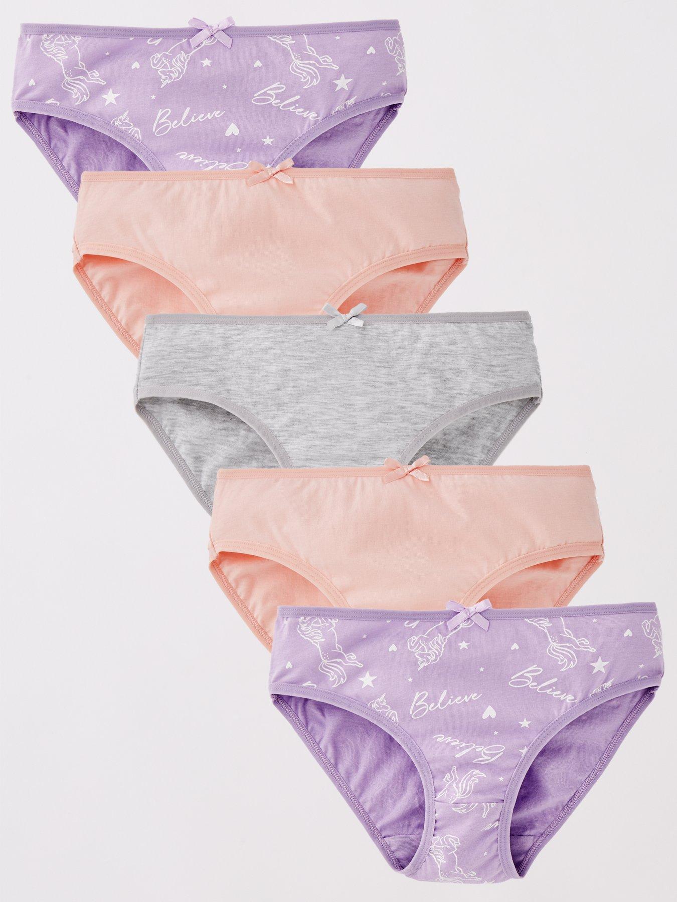 Image of Everyday Girls 5 Pack Unicorn Briefs - Multi