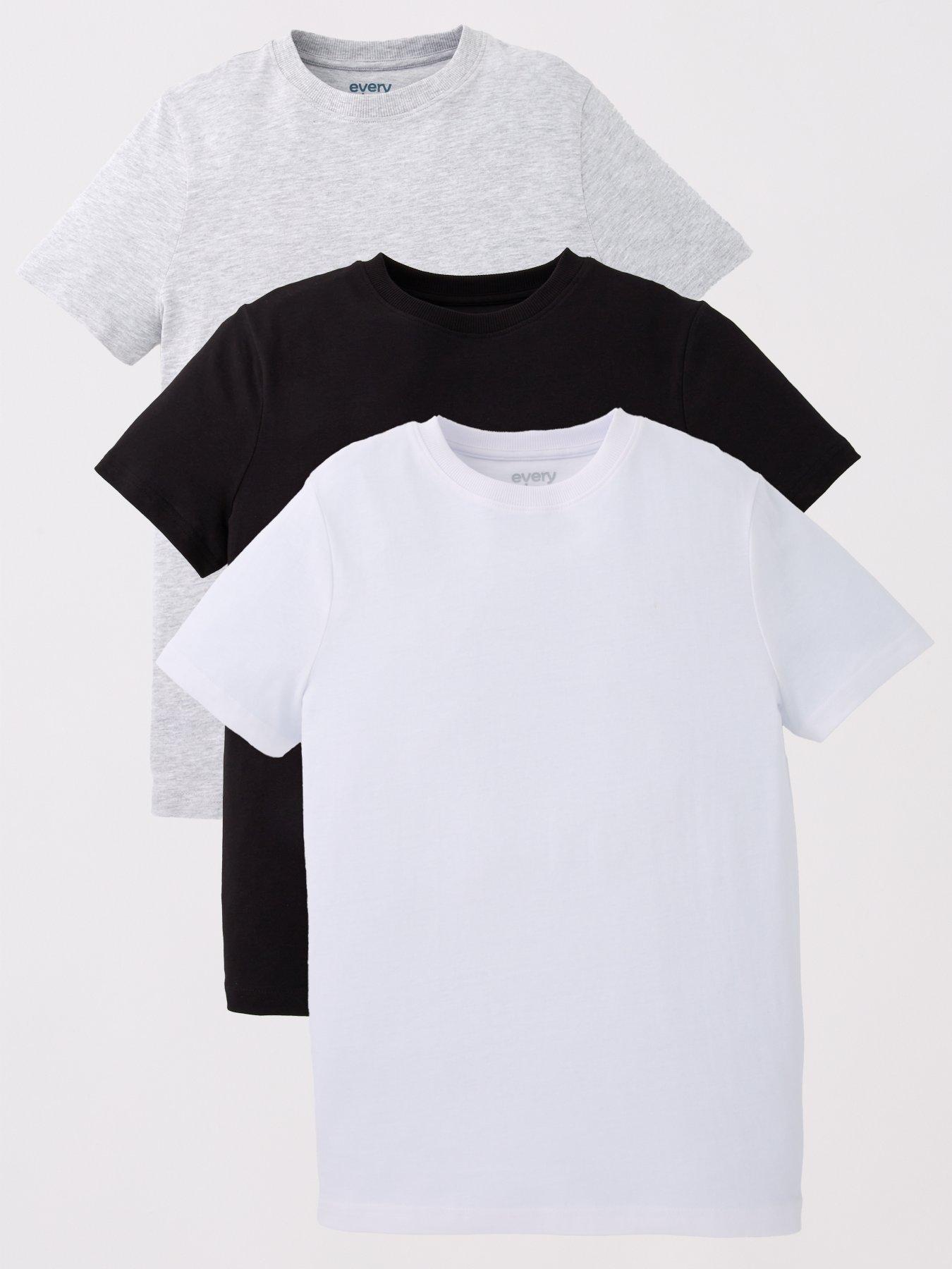 Image 1 of 4 of Everyday Boys 3 Pack Solid Short Sleeve T-Shirt - Multi