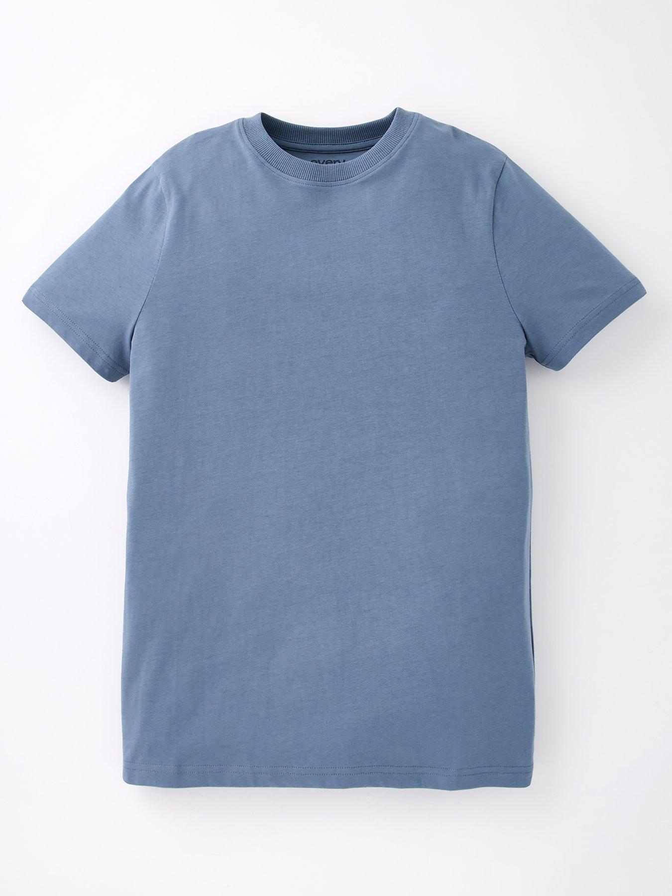 Image 2 of 5 of The Very Collection Boys 3 Pack Solid Short Sleeve T-Shirt - Blue