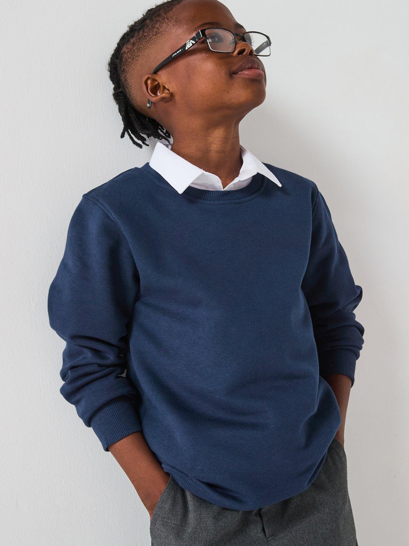 Image 1 of 6 of The Very Collection Boys Crew Sweatshirt - Navy
