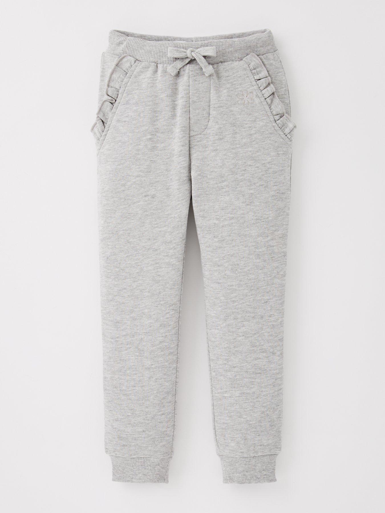 Image of Everyday Girls Frill Single Solid Jogger - Grey